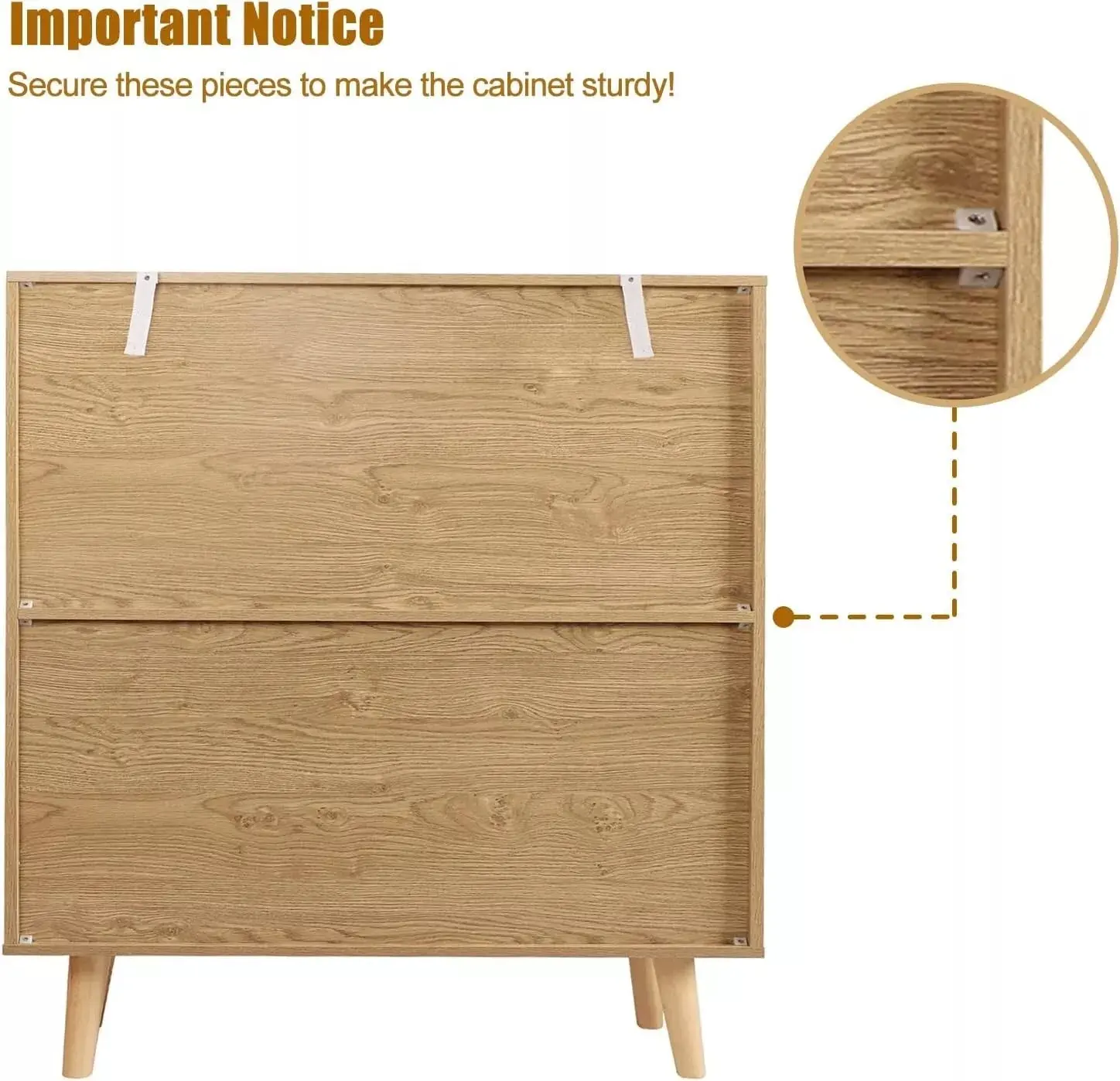 Rose Rattan Small 3 Drawer Chest Dresser - Image 5