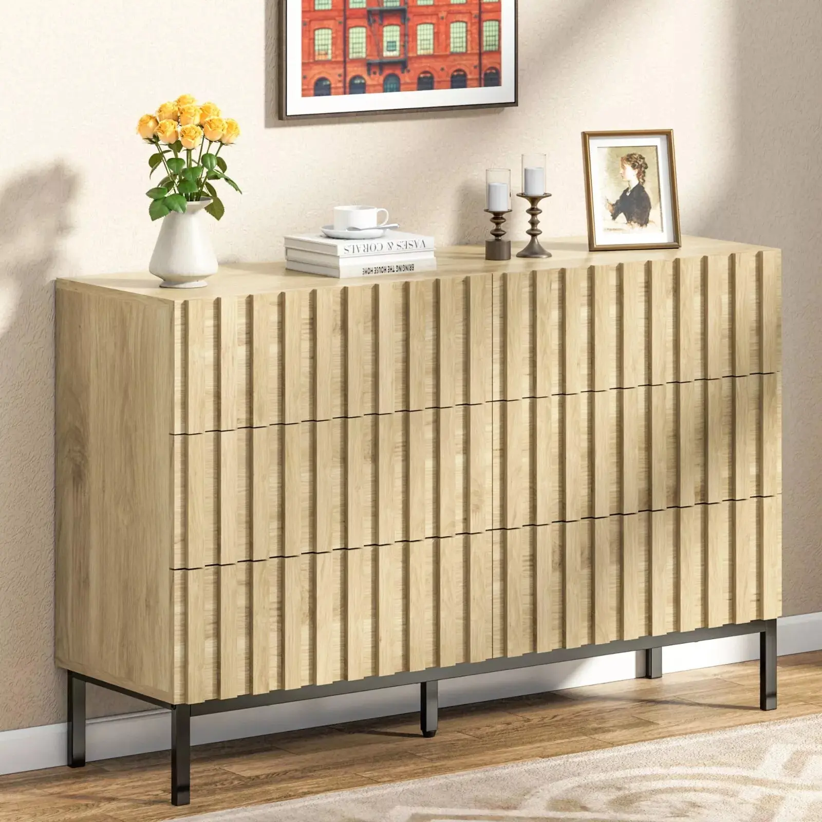 Roth Mid Century 6 Drawer Chest Dresser - Image 6