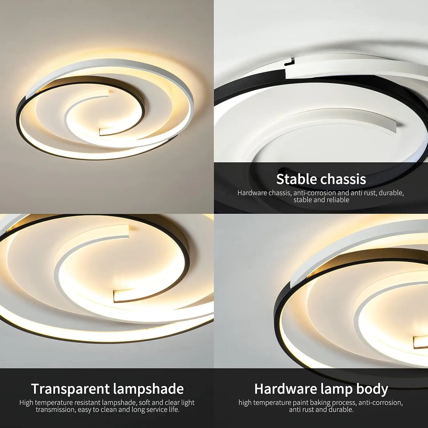 Round LED Flush Mount Ceiling Light - Image 4