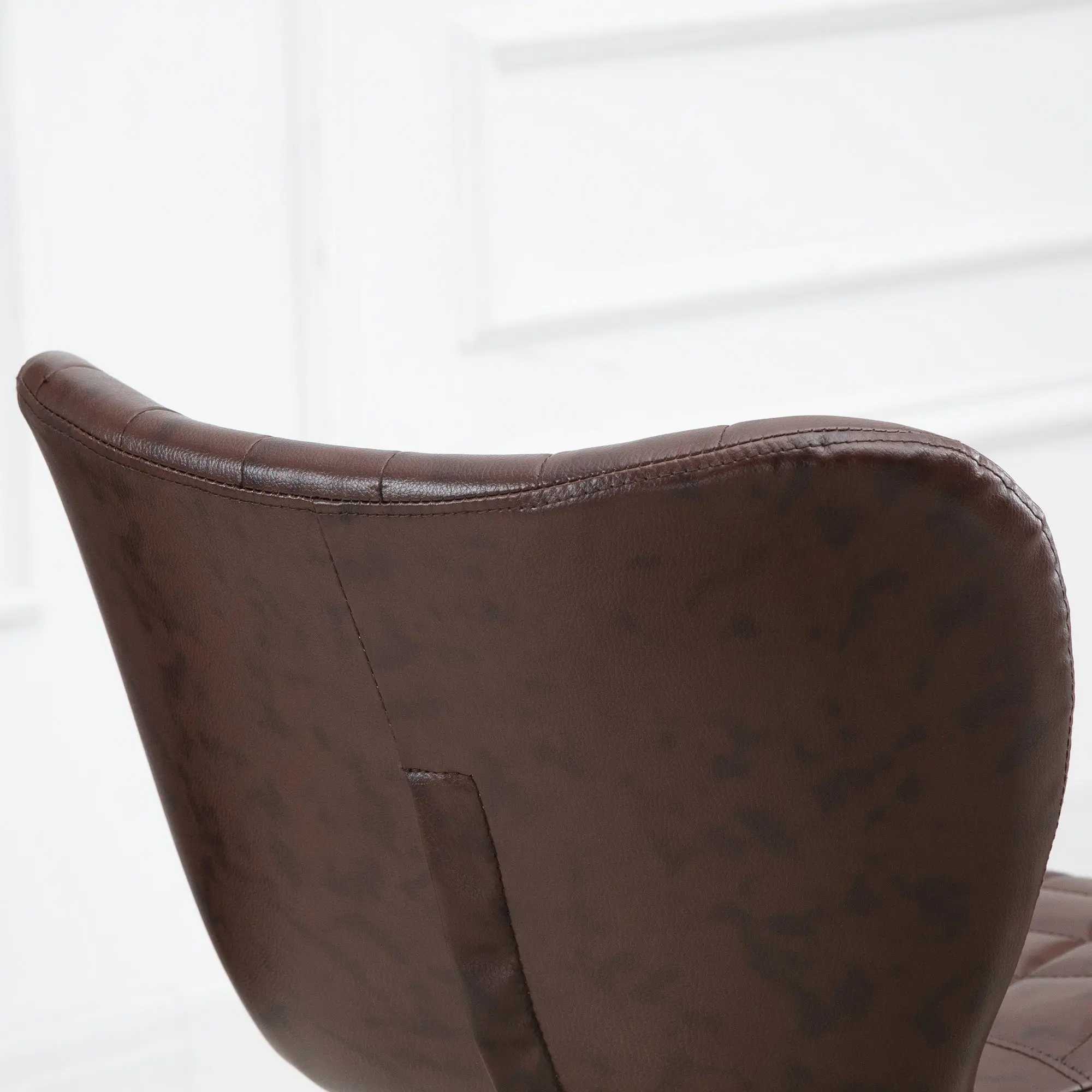 Rowan Leather Swivel Kitchen Bar Stools (Set of 2) - Image 4
