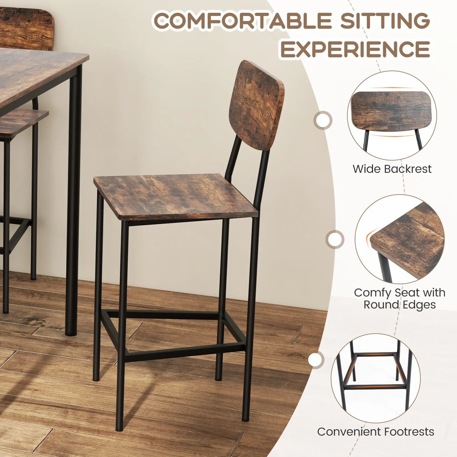 Ruben Kitchen Counter Height Dining Table - Image 4
