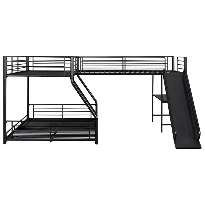 Ruiz L Shape Kids Bunk Bed With Slide - Image 4