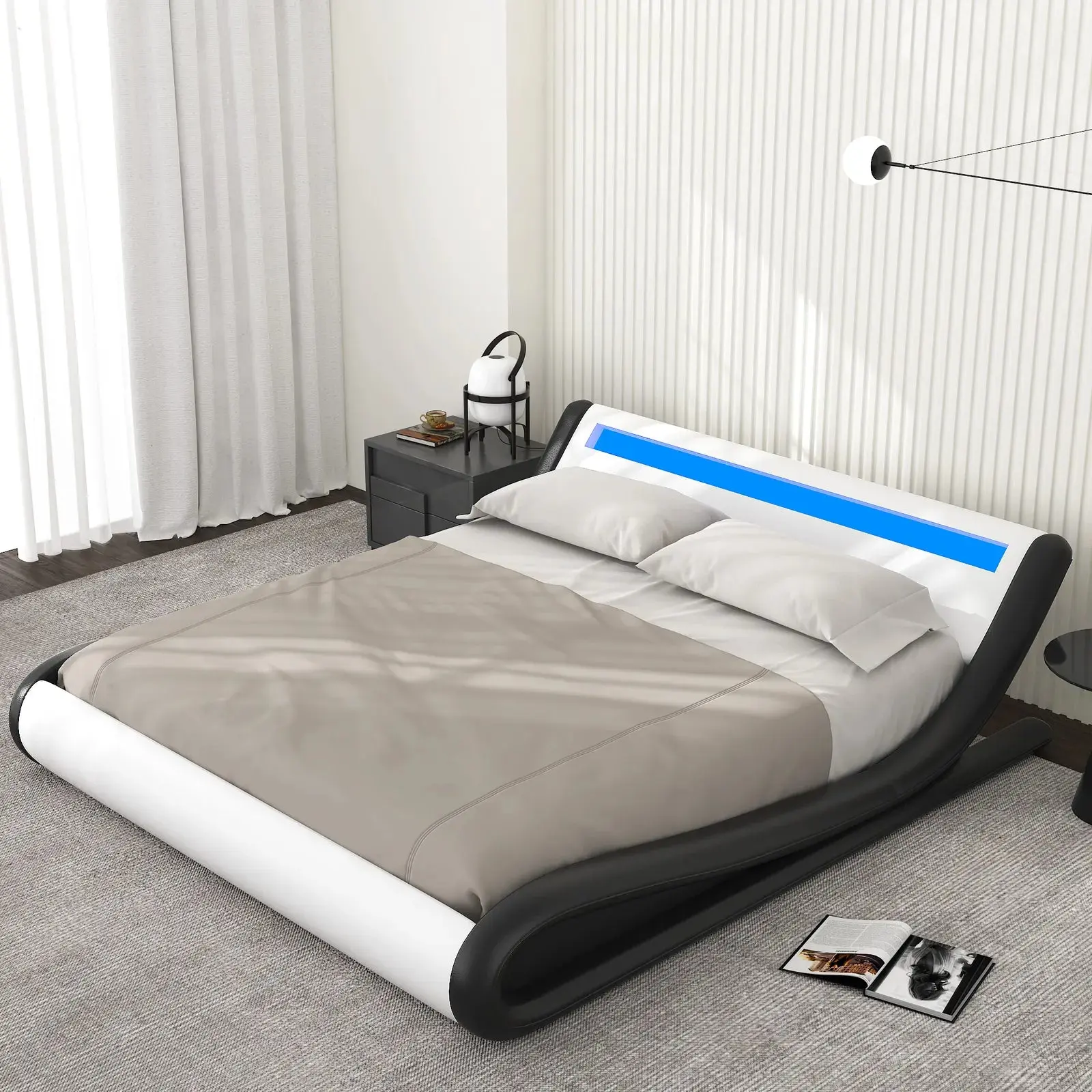 Ruiz Queen Plateform Bed Frame With Light - Image 7