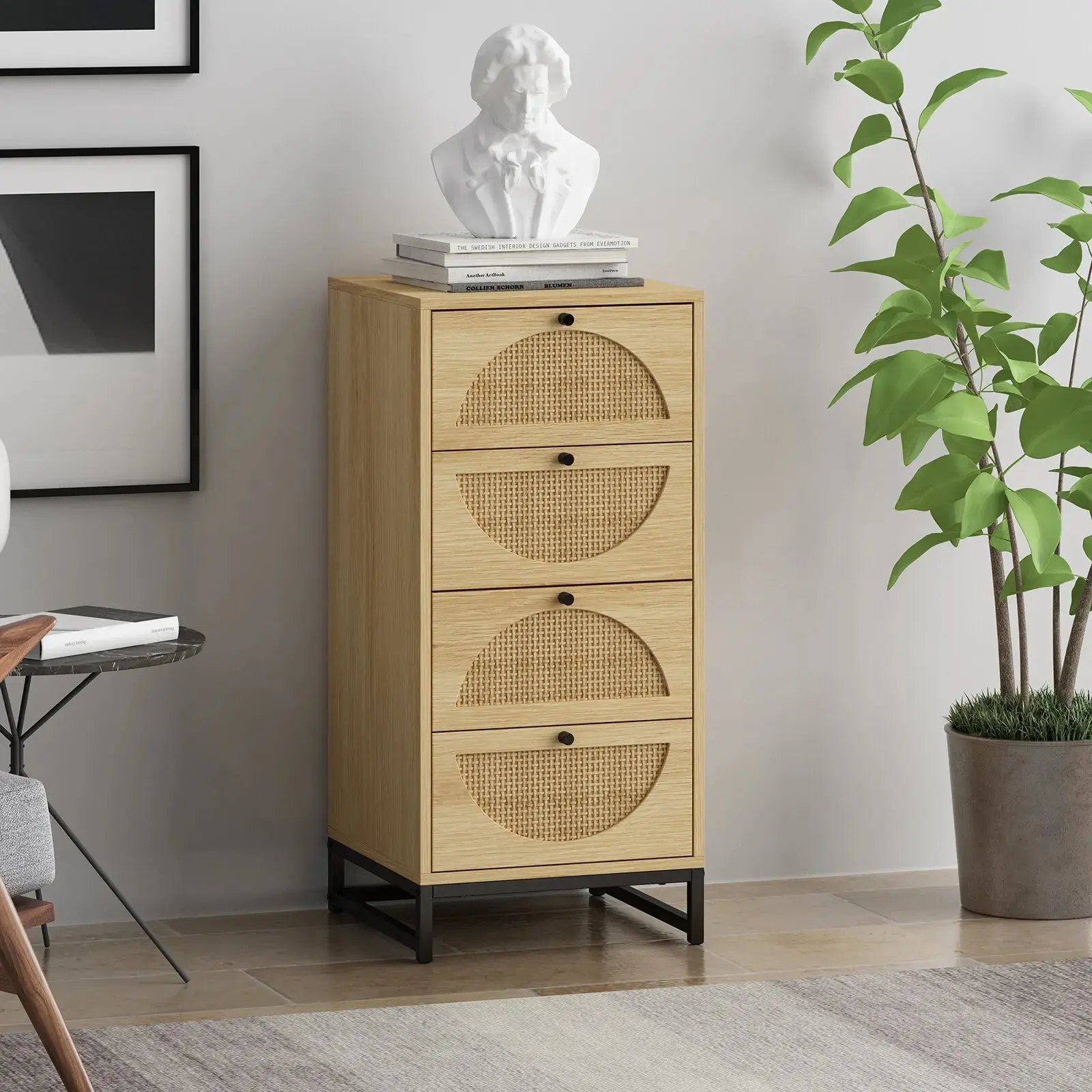 Ruiz Rattan Small 3 Drawer Chest Dresser - Image 3