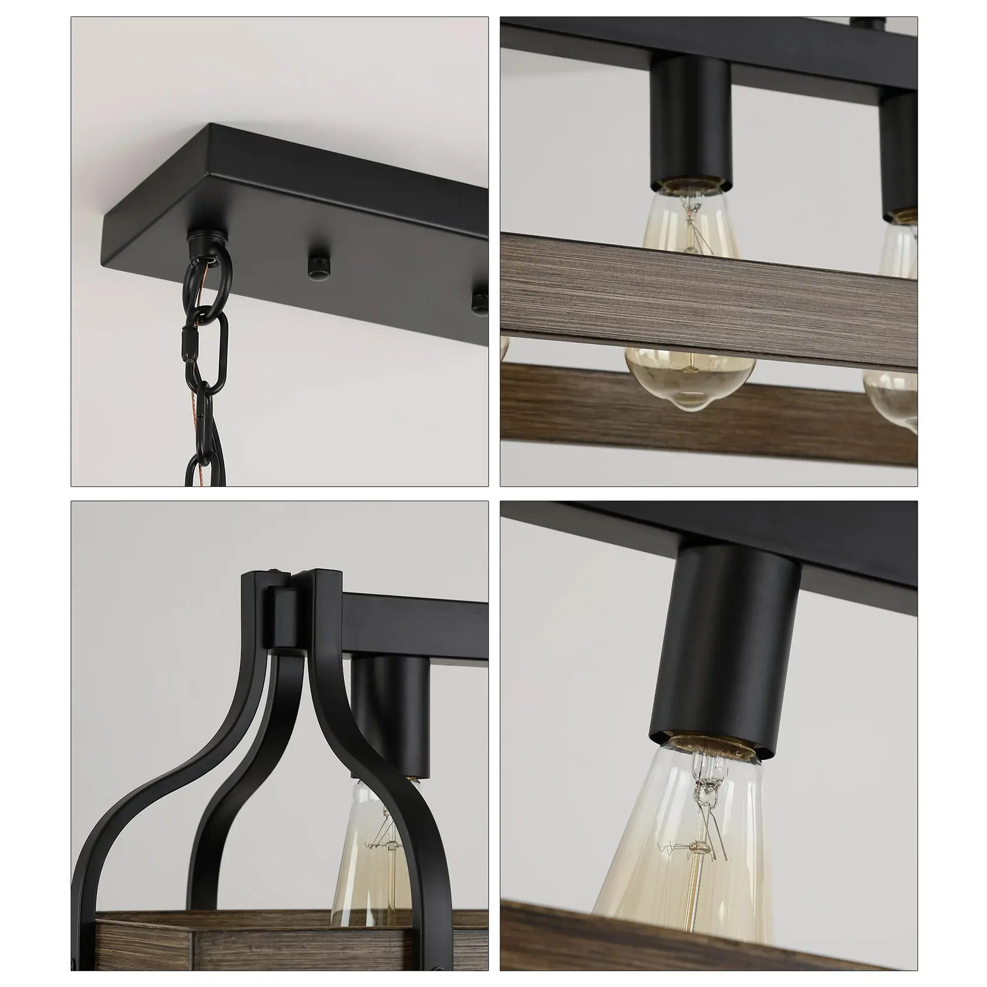 Rustic Farmhouse Dining Room Chandelier - Image 4