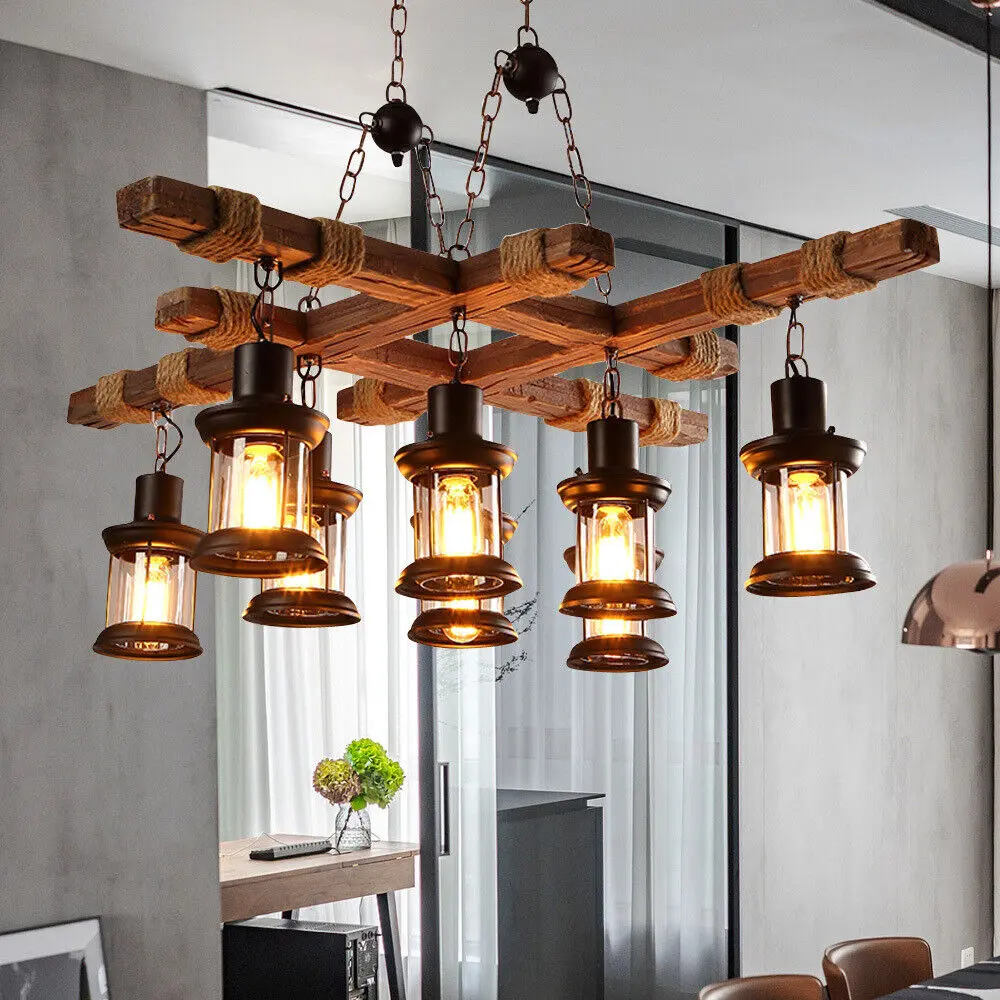 Rustic Industrial Dining Room Chandelier