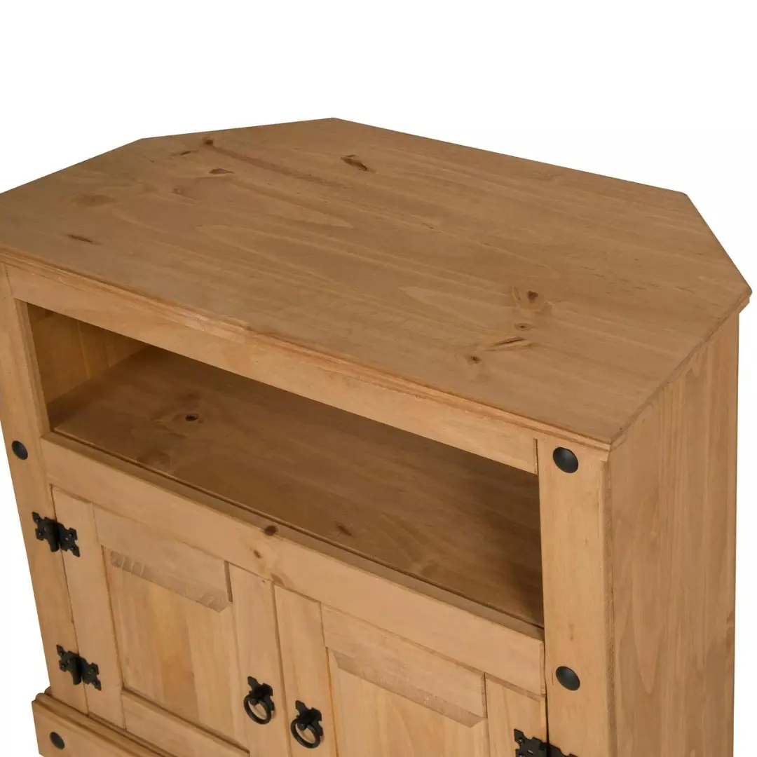 Safia Corner Wooden TV Cabinet Stand - Image 4