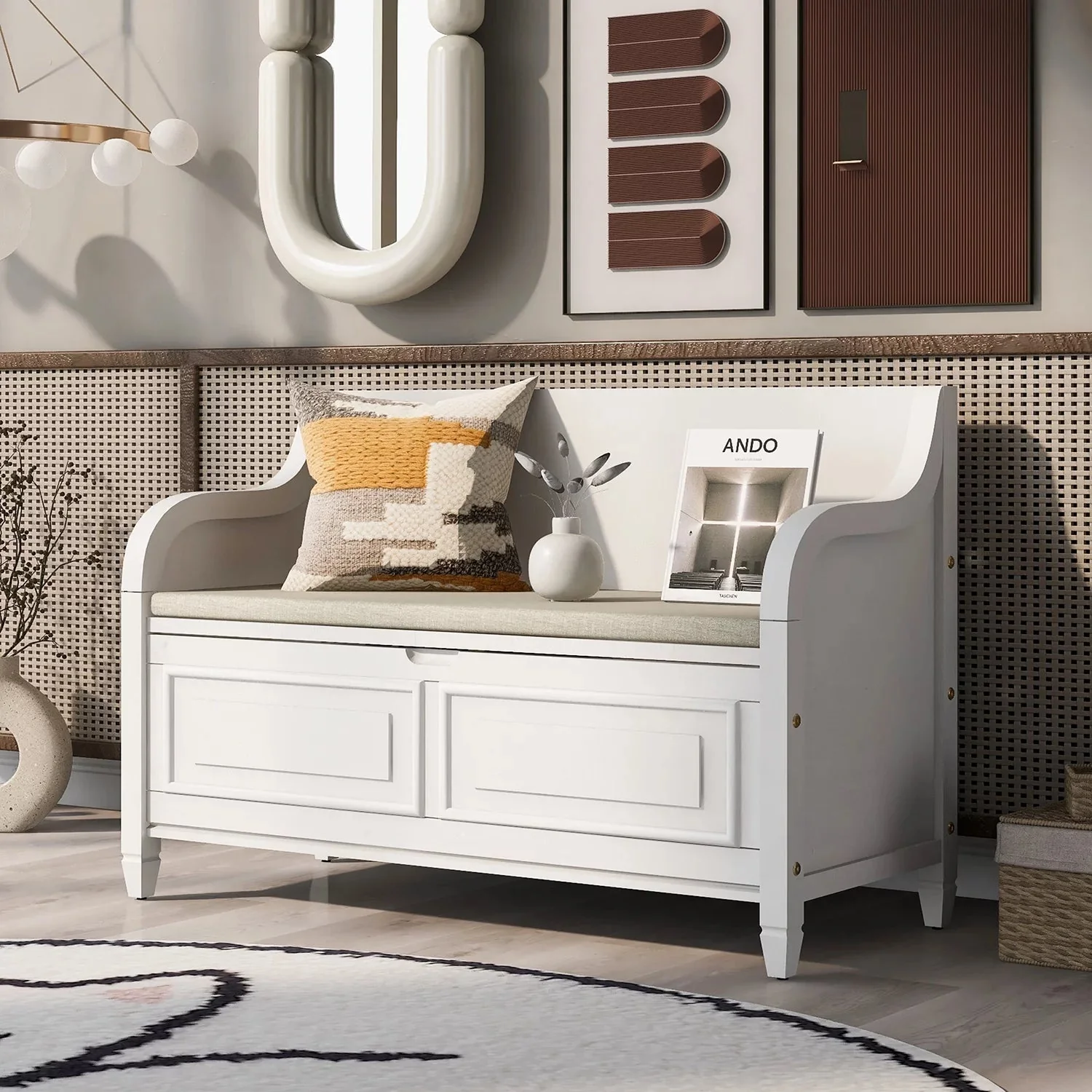 Sahil Indoor Wooden Storage Bench - Image 13