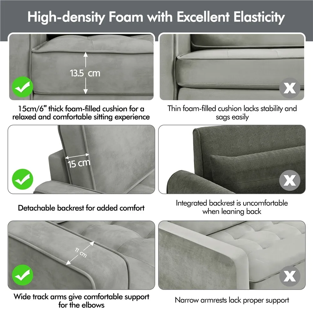 Sally Small 2 Seater Loveseat Sofa - Image 8