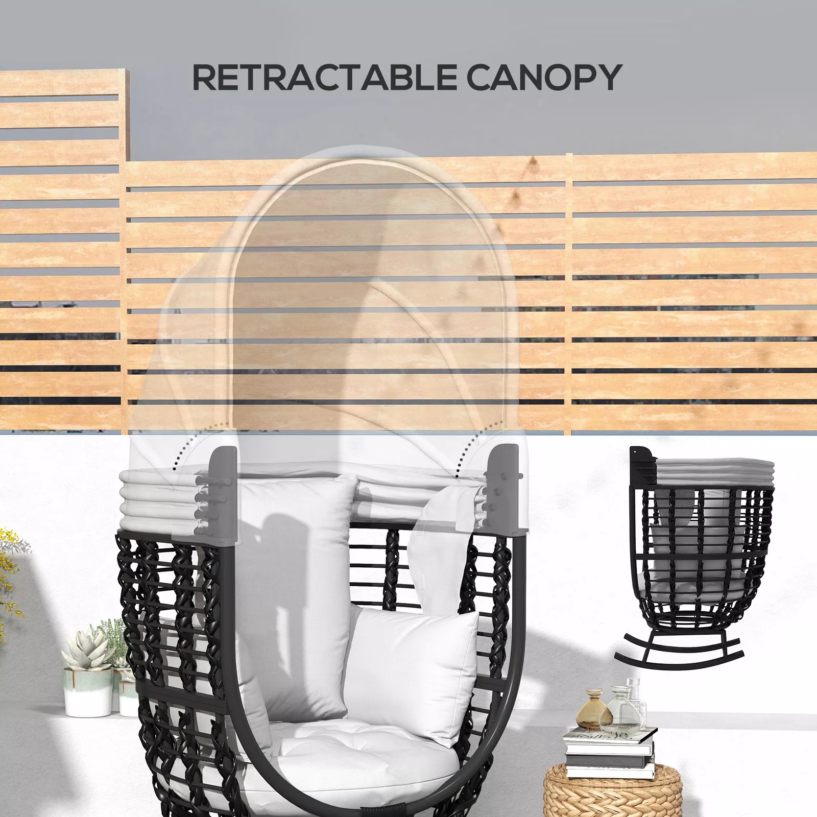 Sasha Outdoor Patio Rocking Chair - Image 3