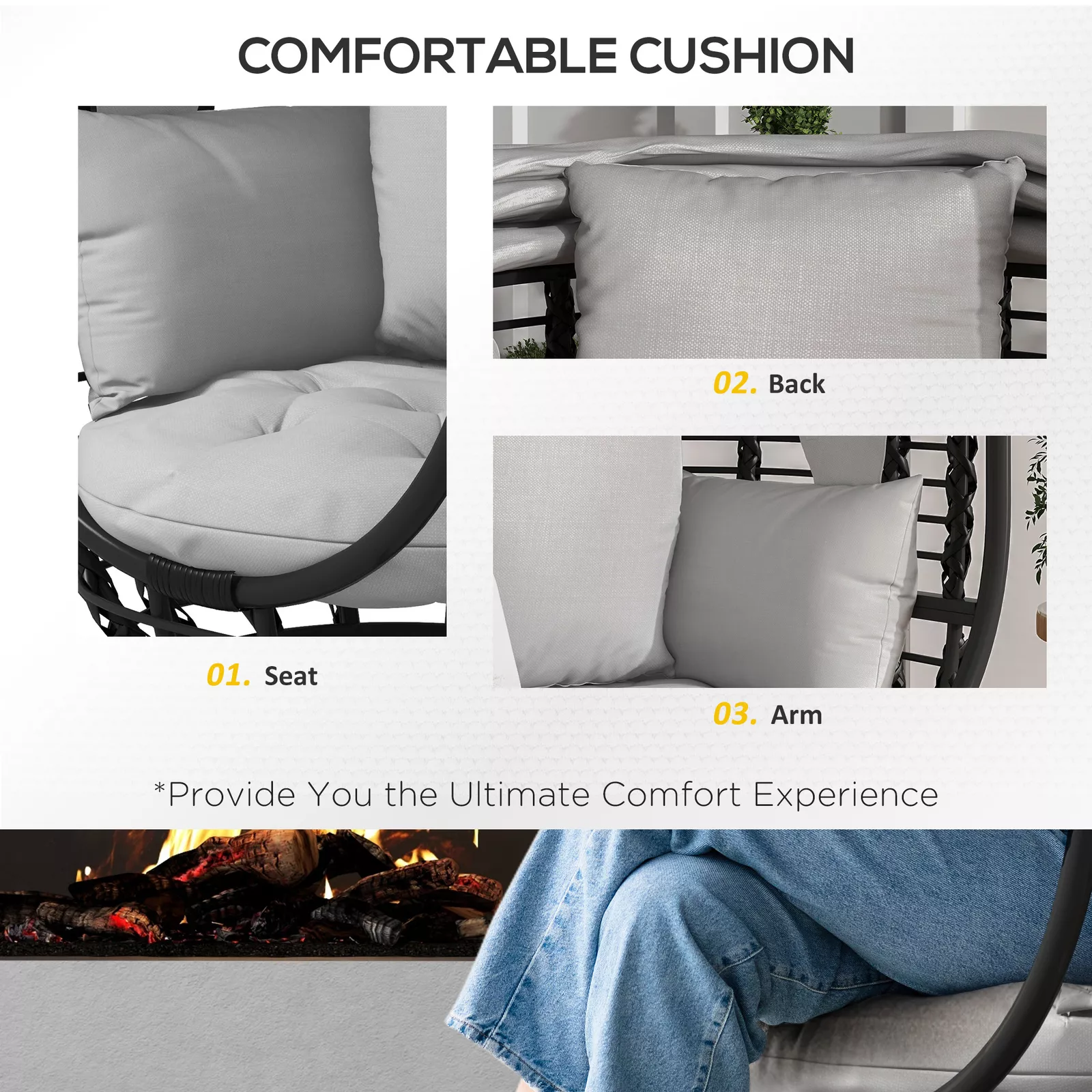 Sasha Outdoor Patio Rocking Chair - Image 6