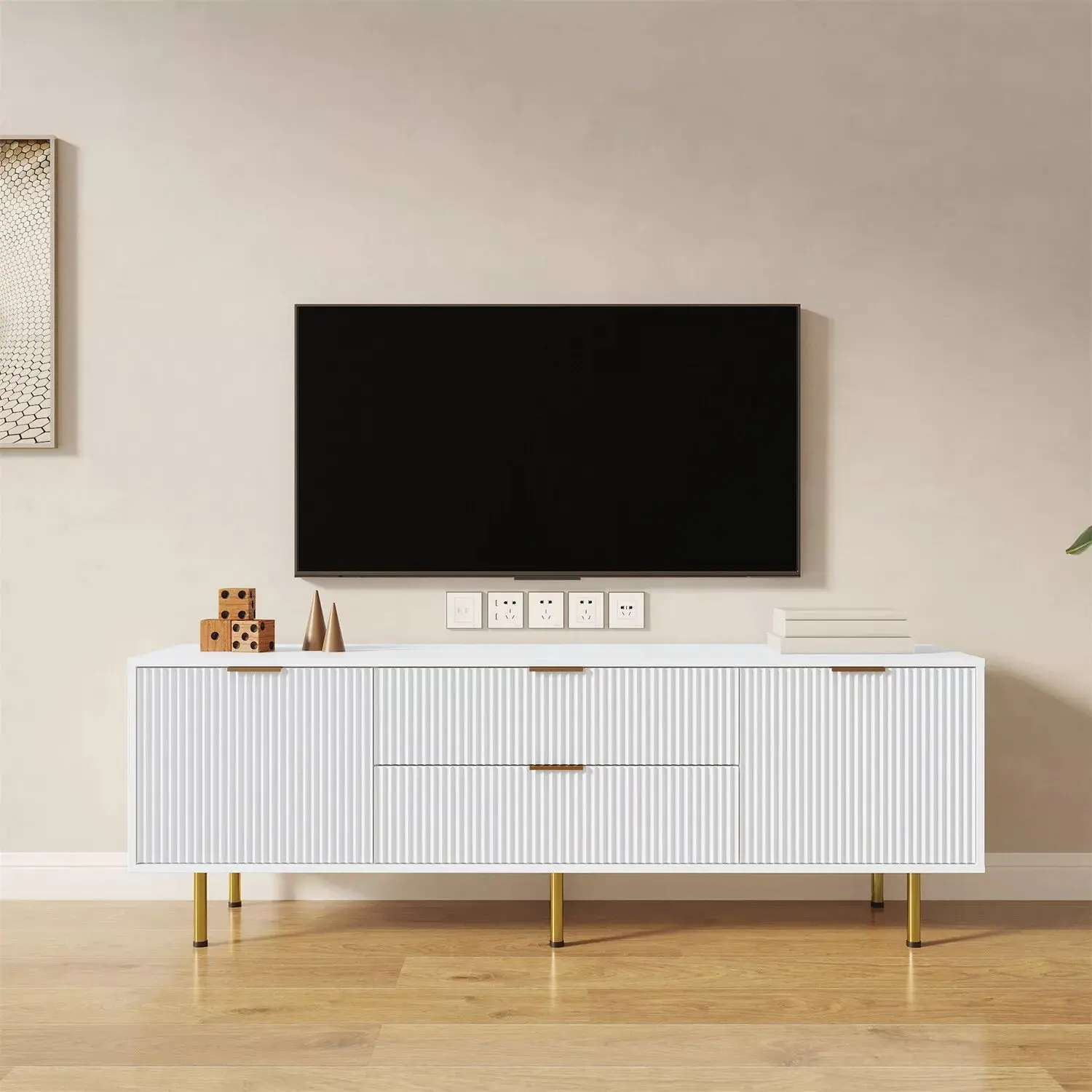 Saul Modern TV Media Cabinet Console - Image 4