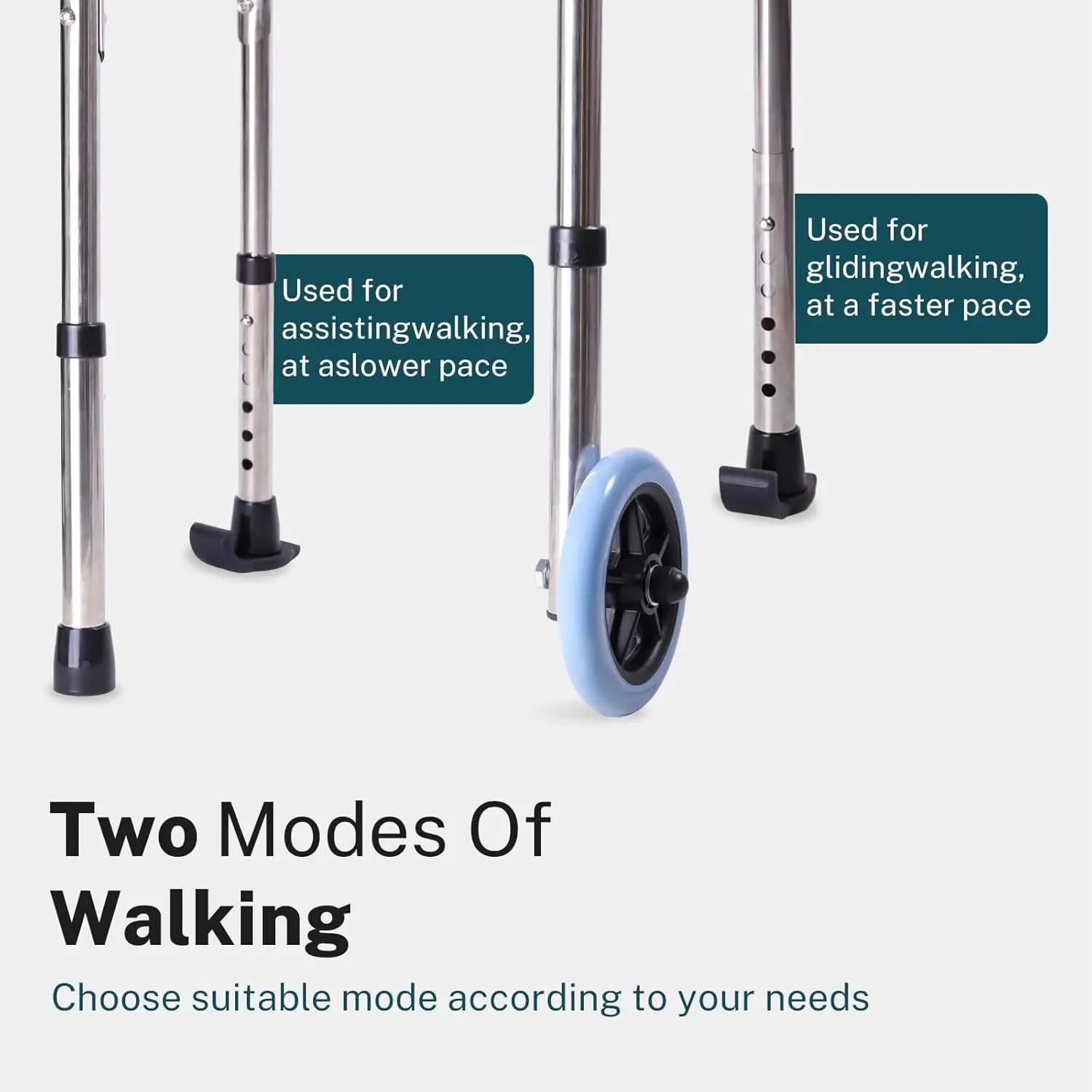Senior Lightweight Mobility Walker With Seat - Image 7