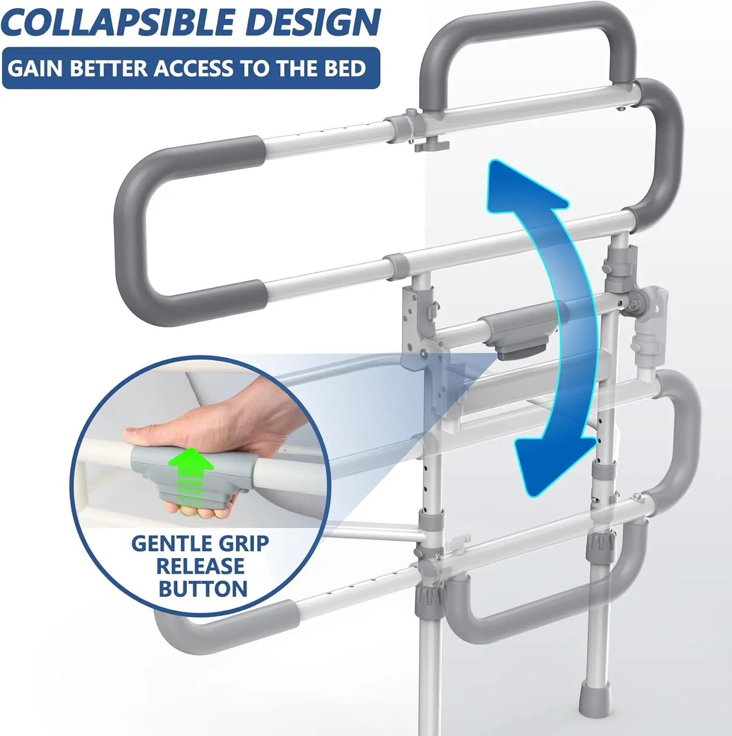 Senior Safety Bed Rail (Collapsible Handle) - Image 5