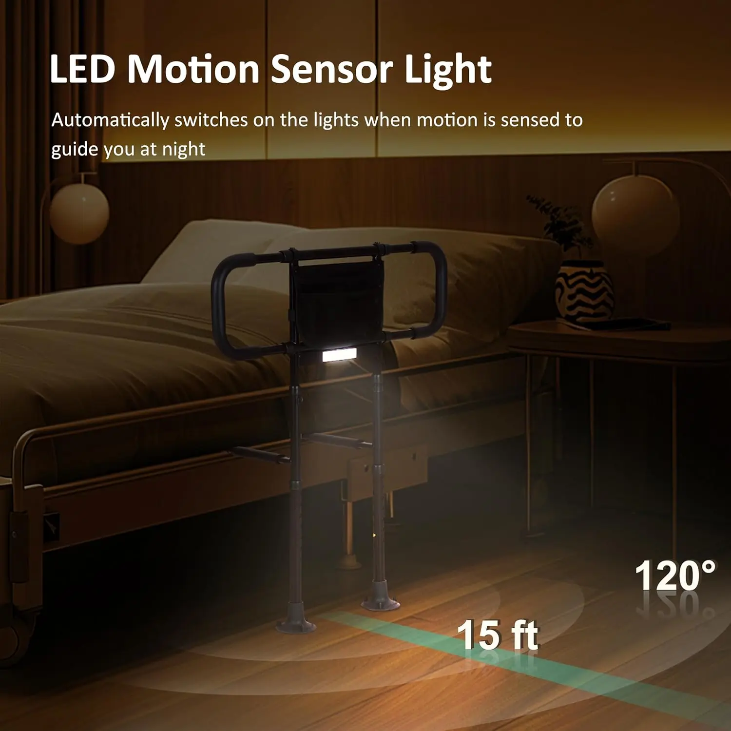 Senior Safety Bed Rail (Extendable Handle) - Image 3