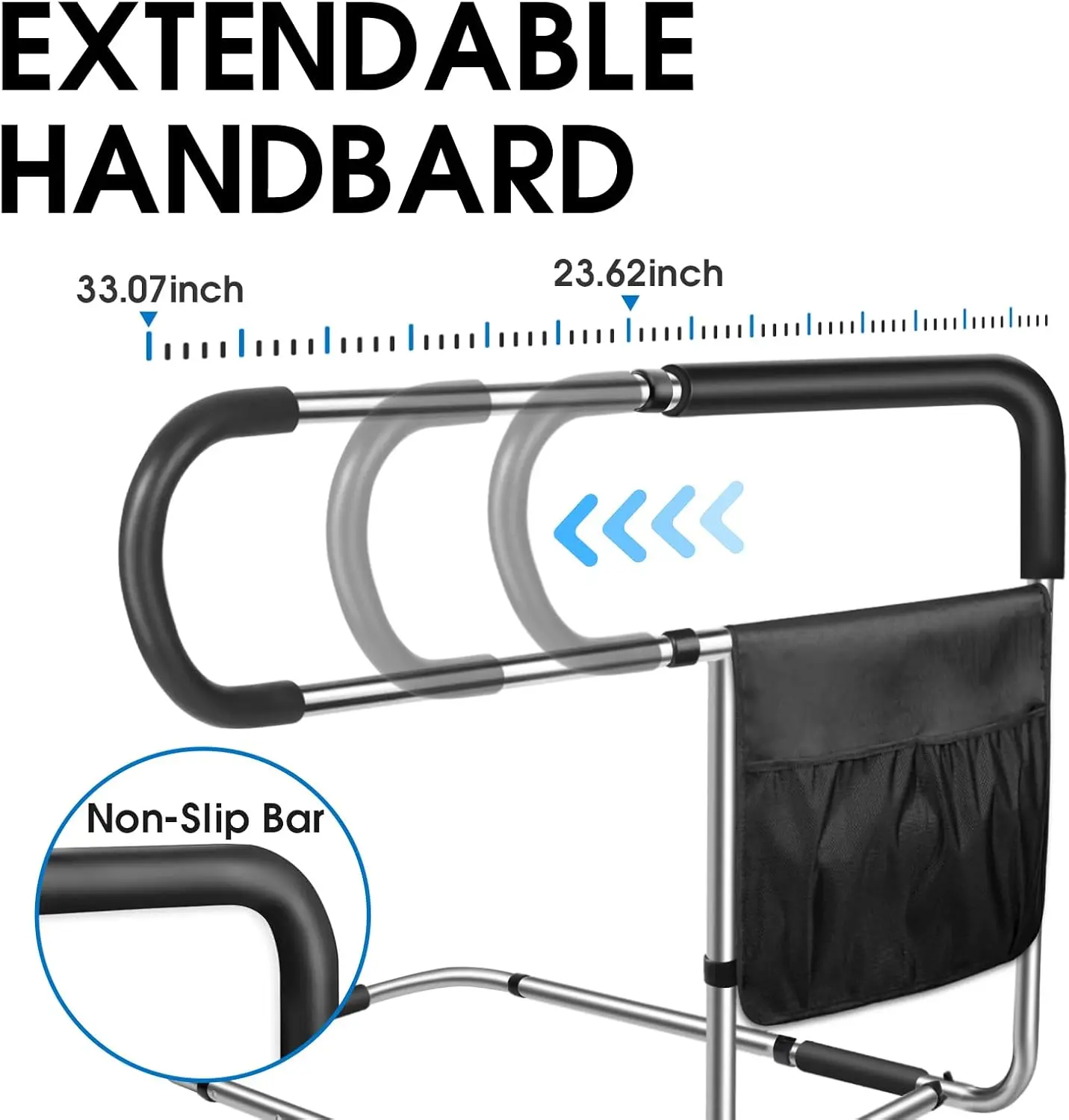 Senior Safety Bed Rail (Extendable Handle) - Image 3