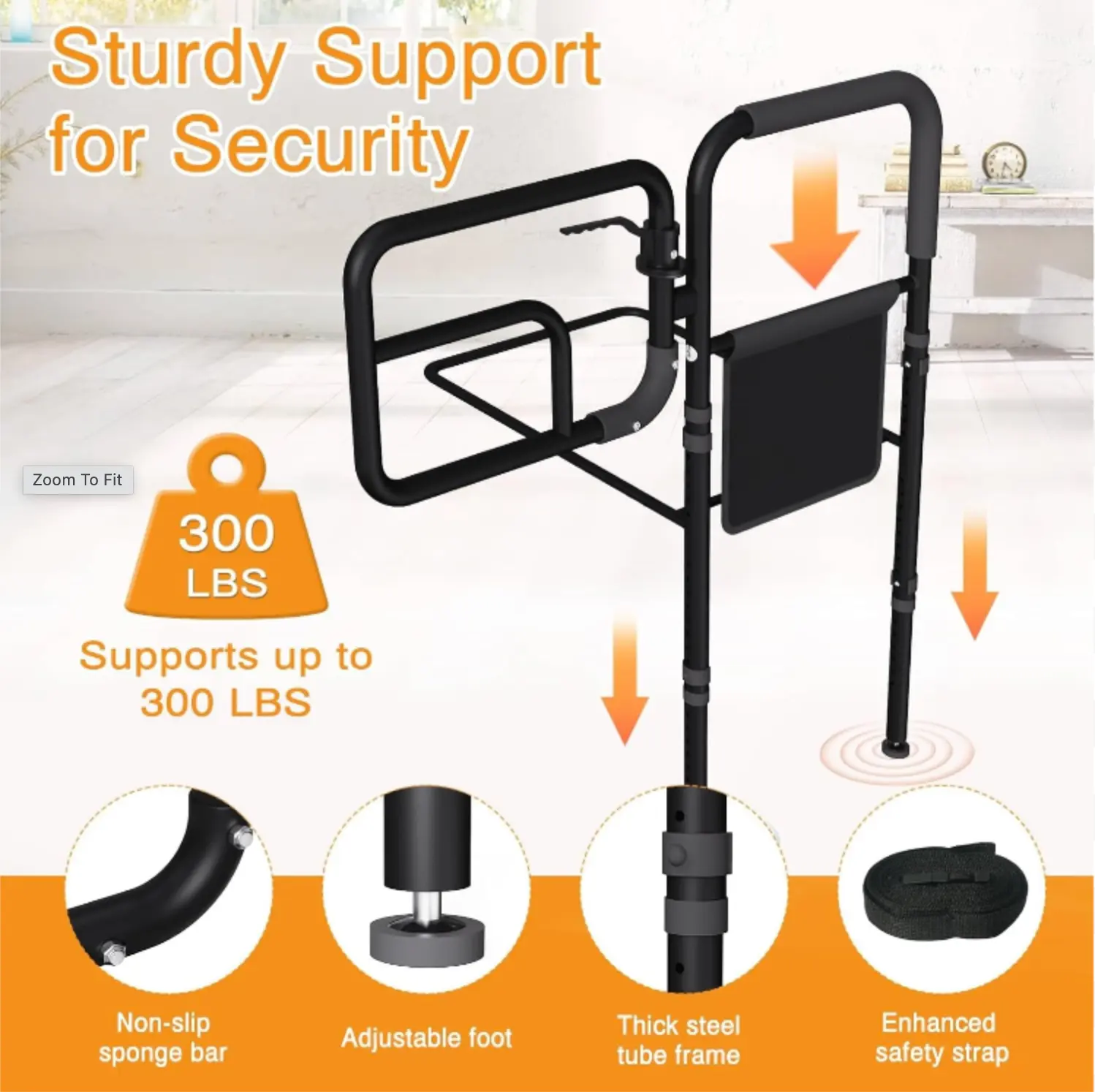 Senior Safety Bed Rail (Swing Handle) - Image 5