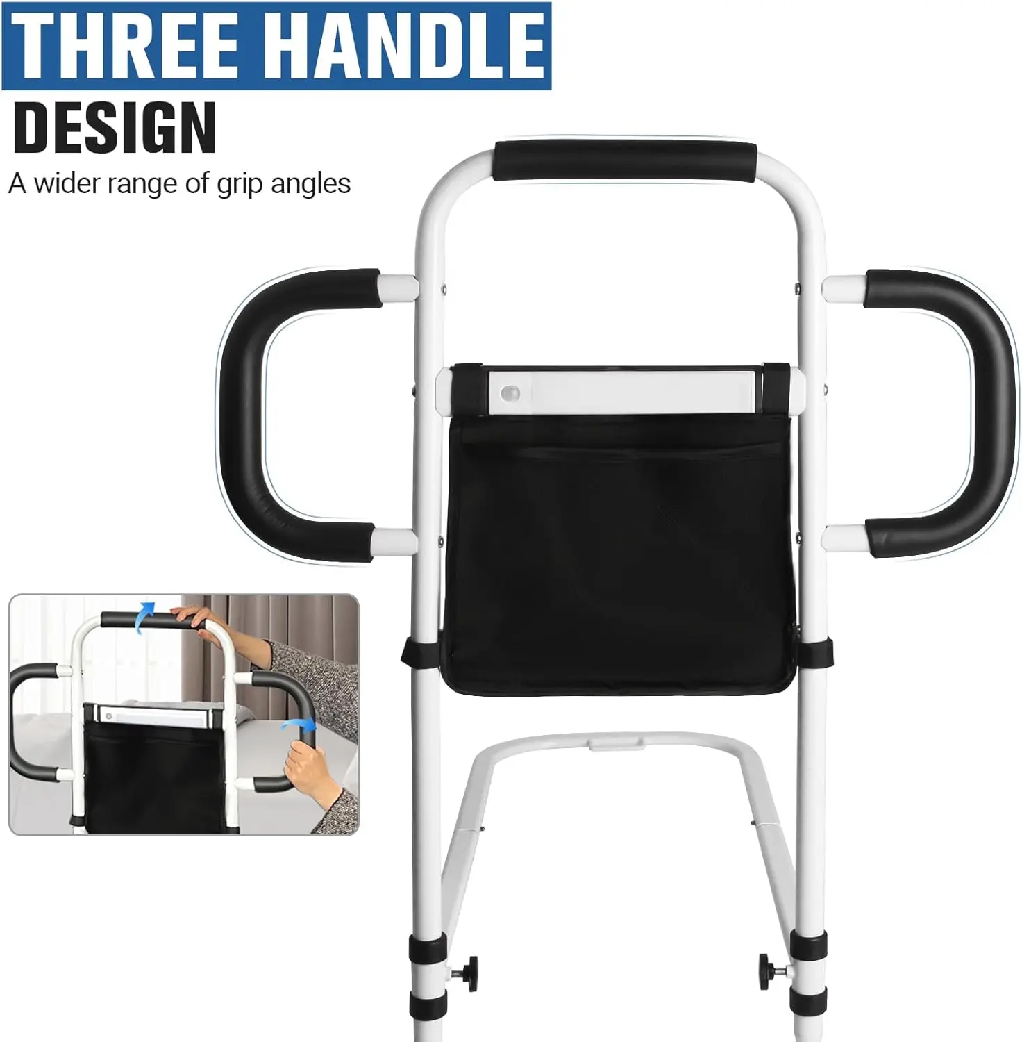 Senior Safety Bed Rail (Triple Handle) - Image 3