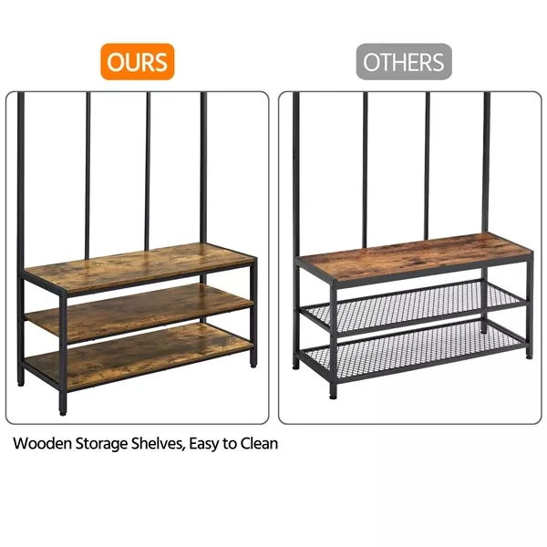 Smith Coat Stand With Shoe Rack - Image 8