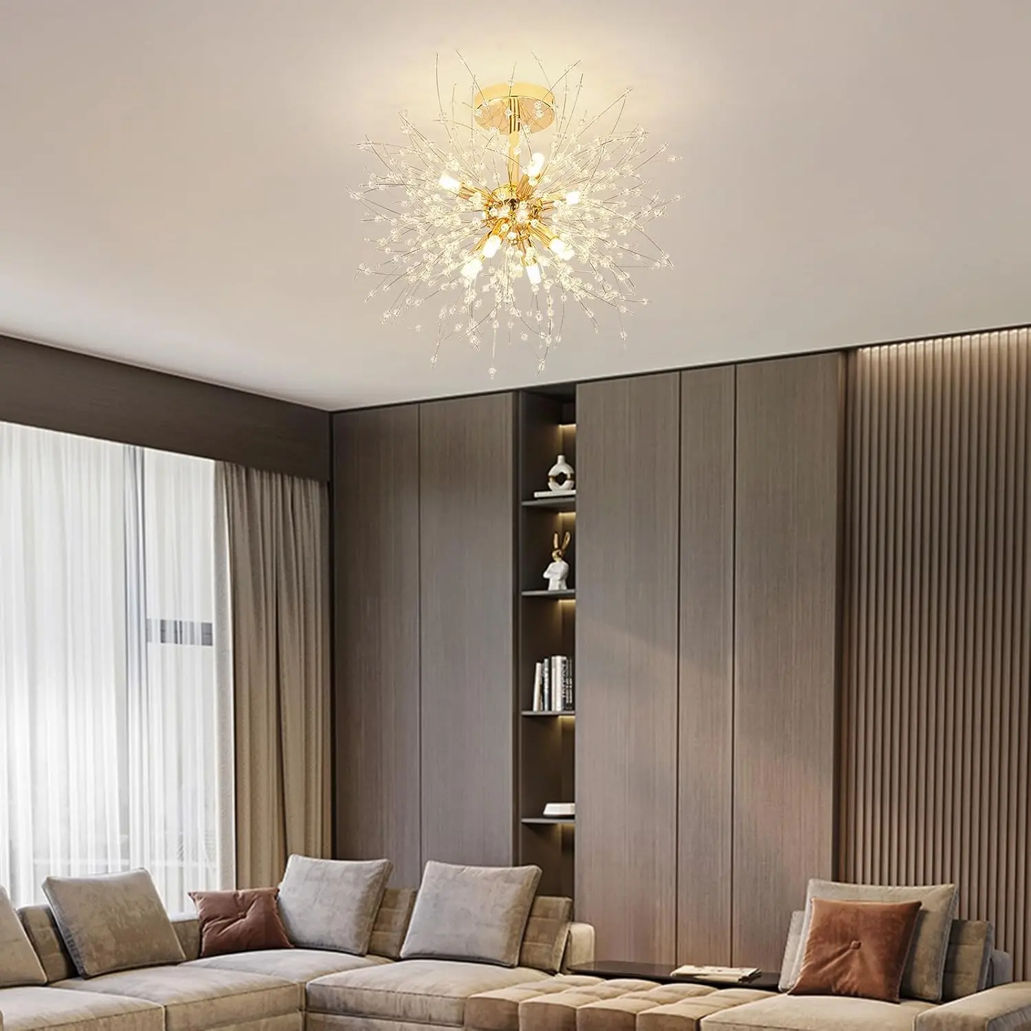 Spike LED Semi Flush Ceiling Light