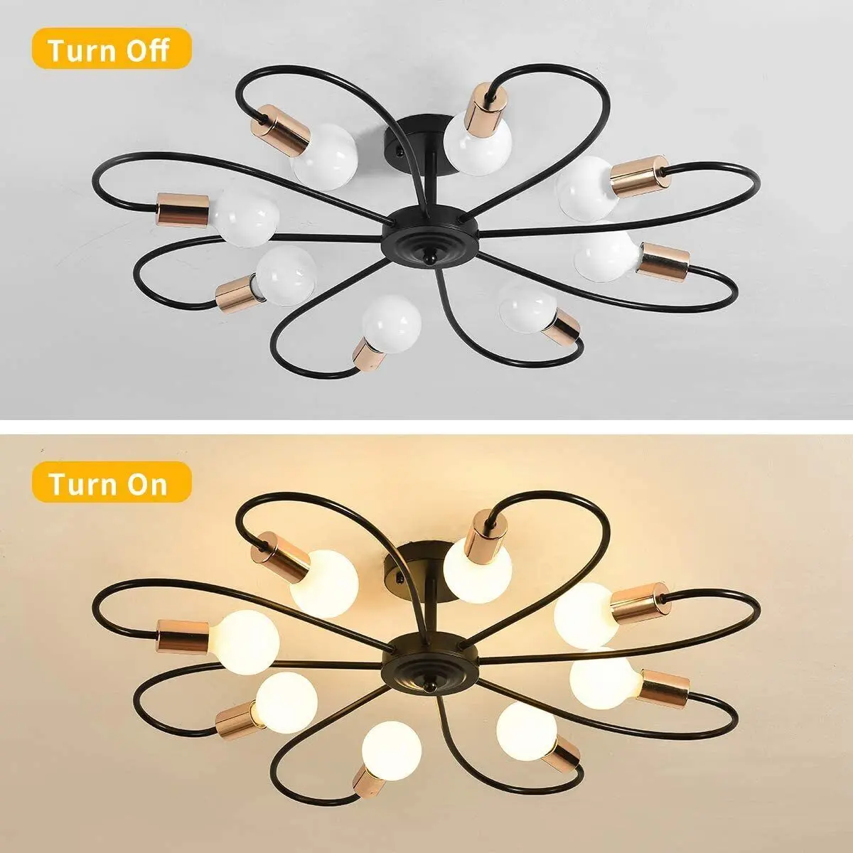 Spiral Sputnik Dining Room Chandelier - Image 4