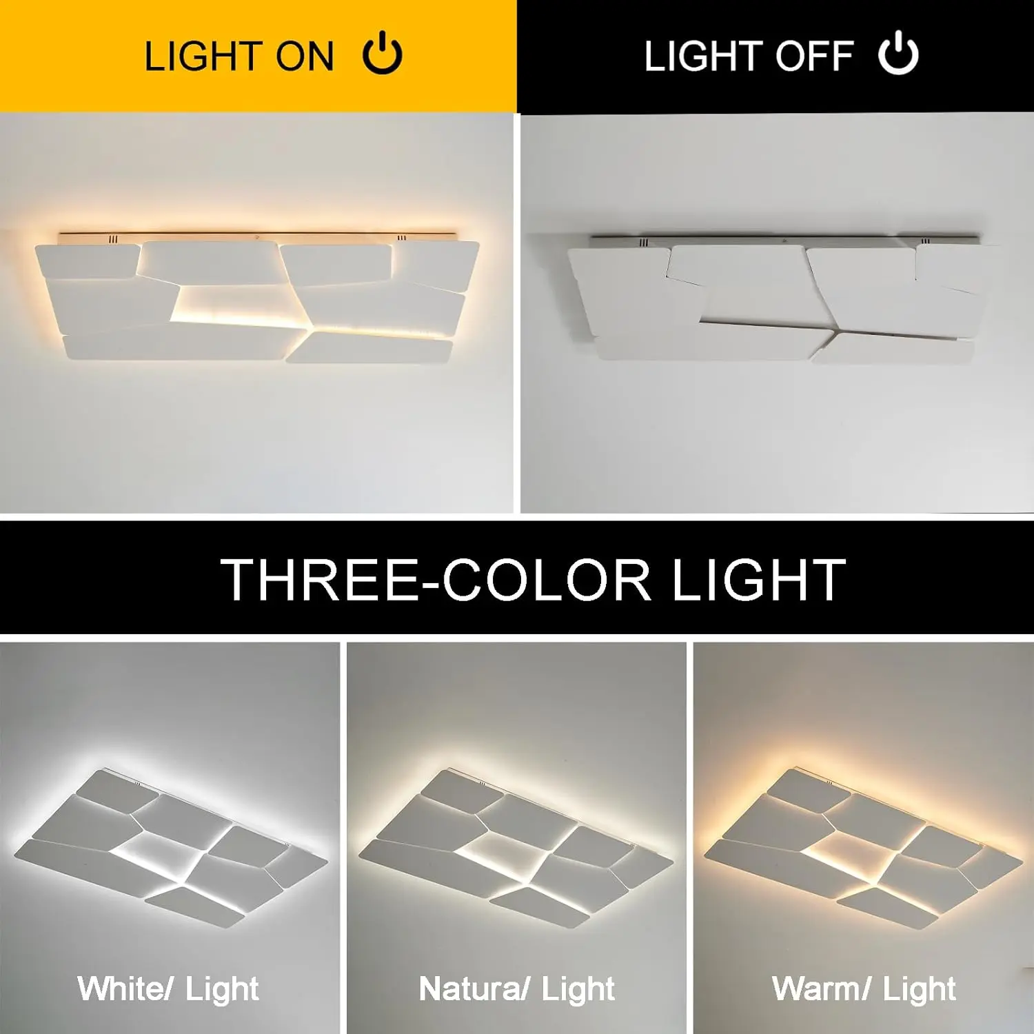 Staggered LED Flush Mount Ceiling Light - Image 3