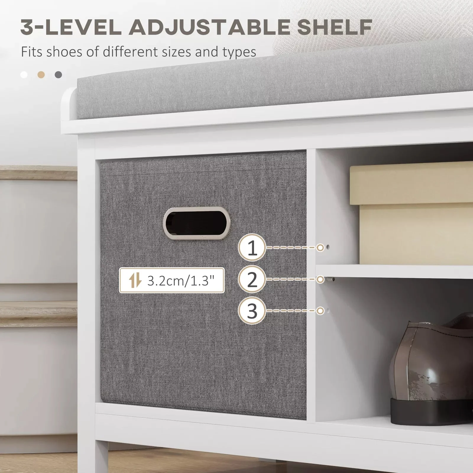 Stanley Entryway Shoe Storage Bench - Image 5