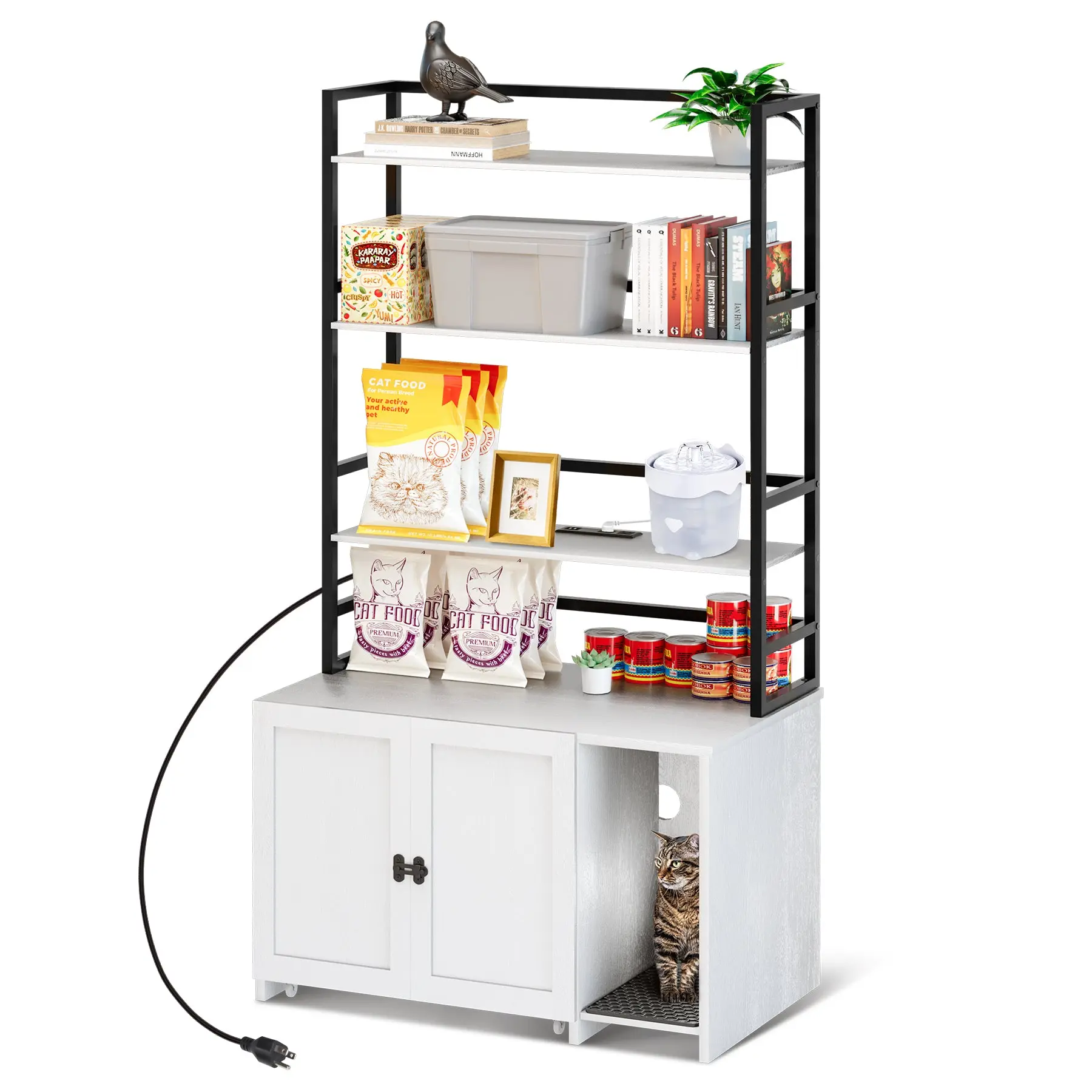 Stevie Cat Litter Box Enclosure Furniture - Image 7