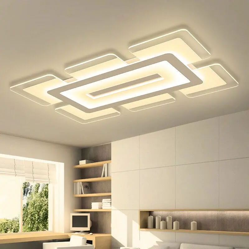 Thin Rectangle Flush Mount Ceiling Light - Image 4