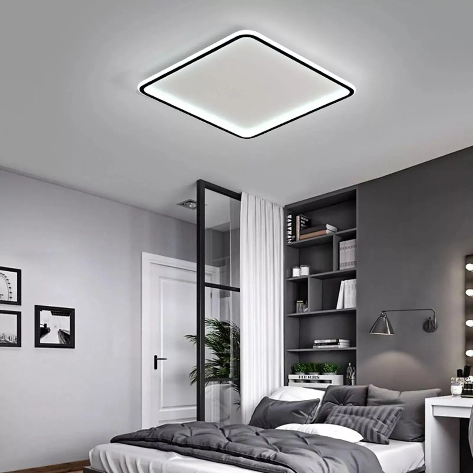 Thin Square Flush Mount Ceiling Light