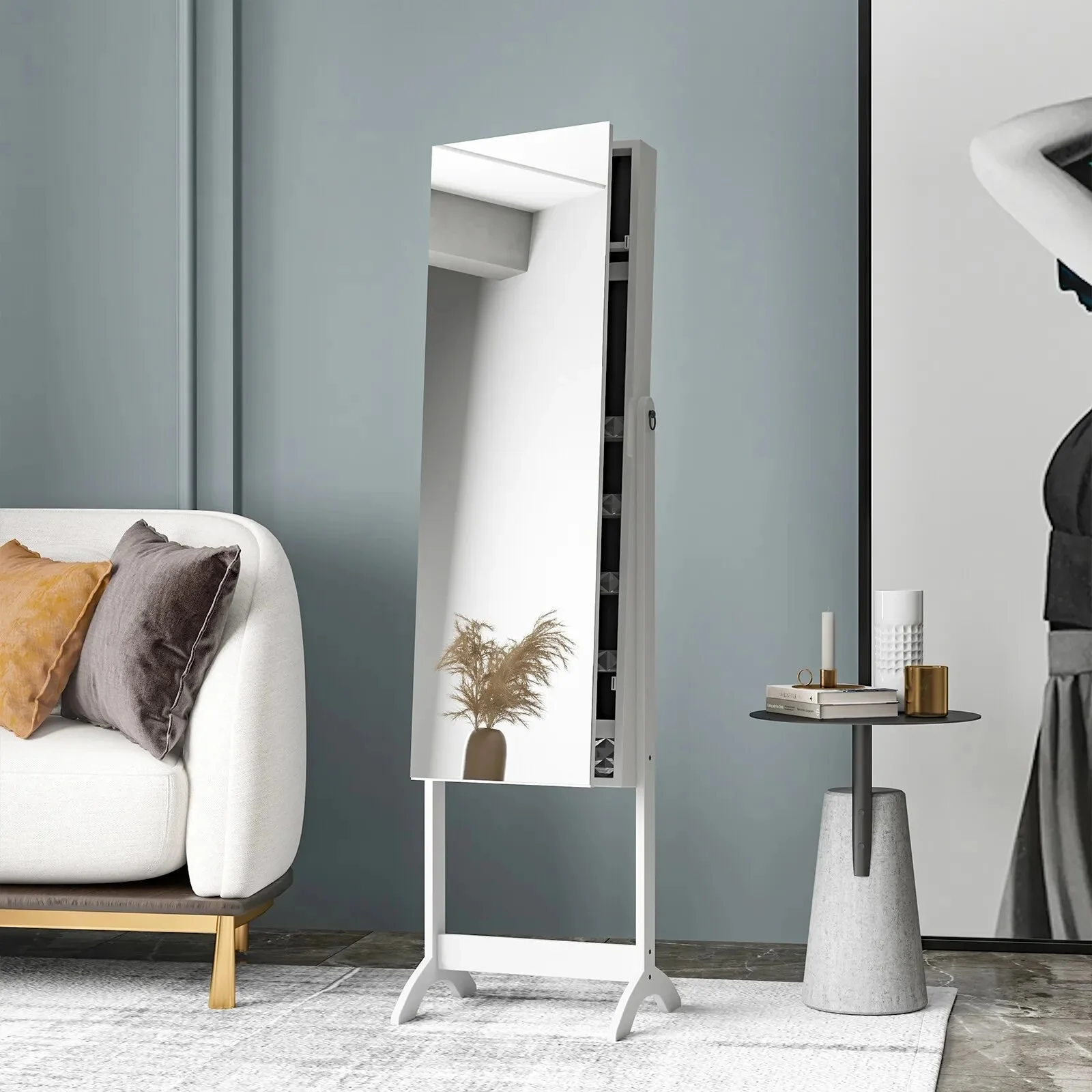 Tina Mirror Jewelry Armoire Cabinet - Image 2