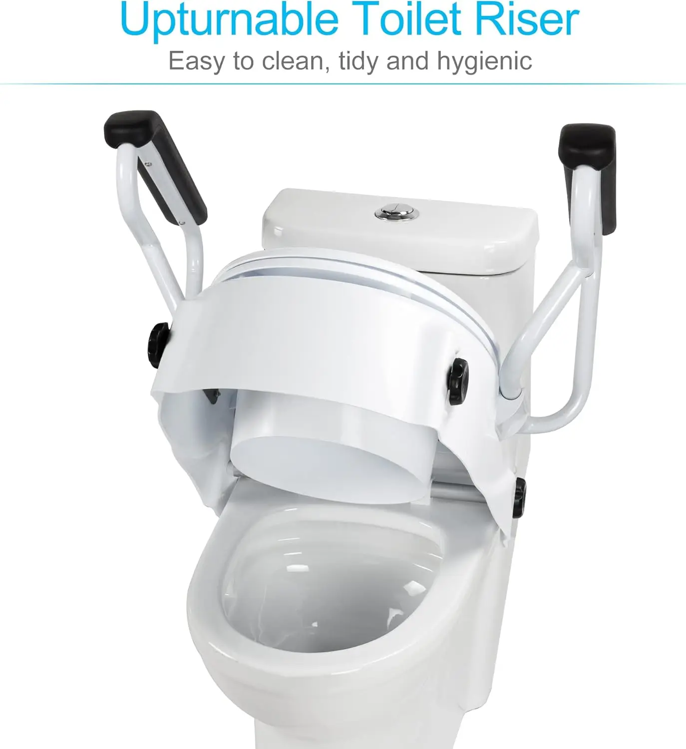 Toilet Seat Riser With Handles (Raise Handle) - Image 4