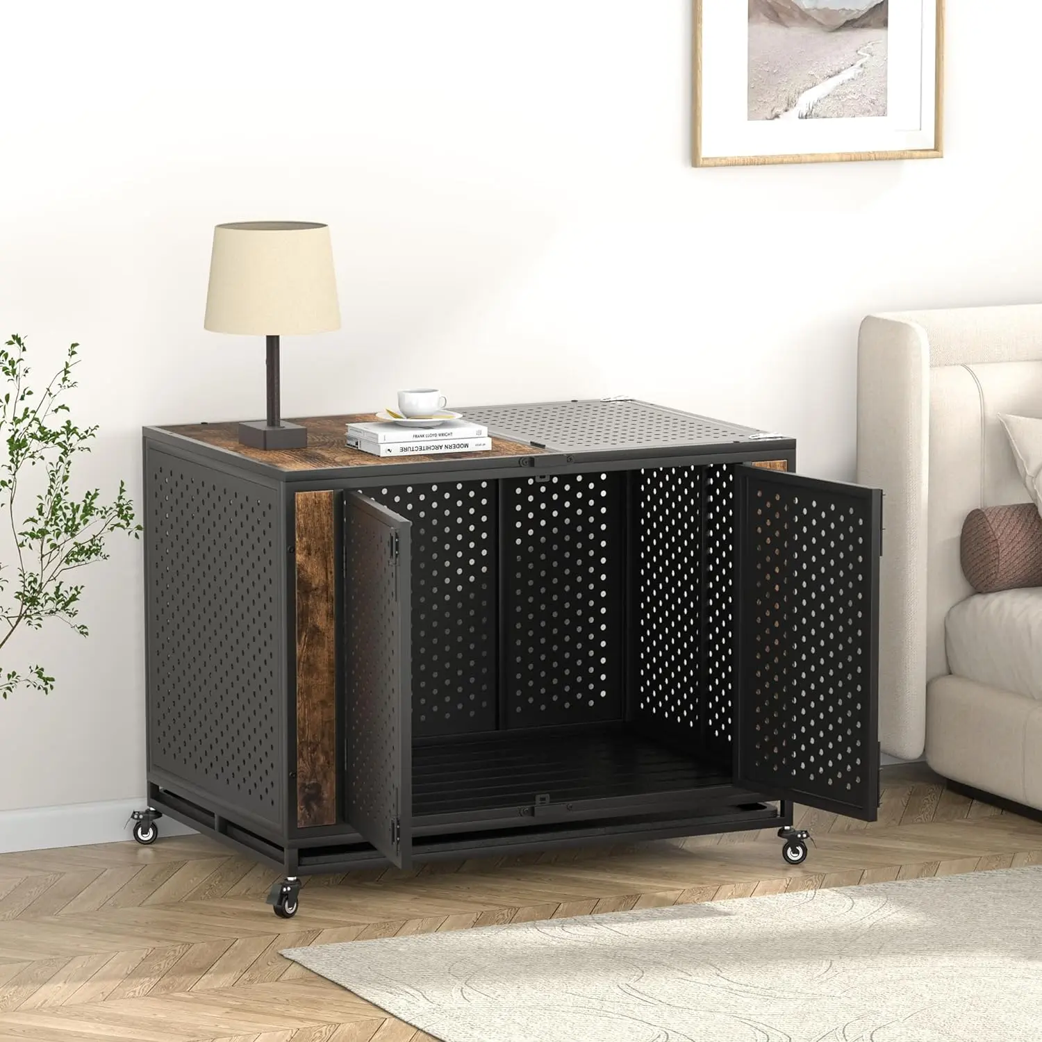 47.2" Umar Indestructible Heavy Duty Dog Crate