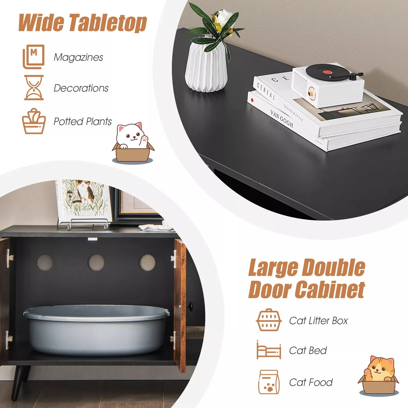 Vance Cat Litter Box Enclosure Furniture - Image 5
