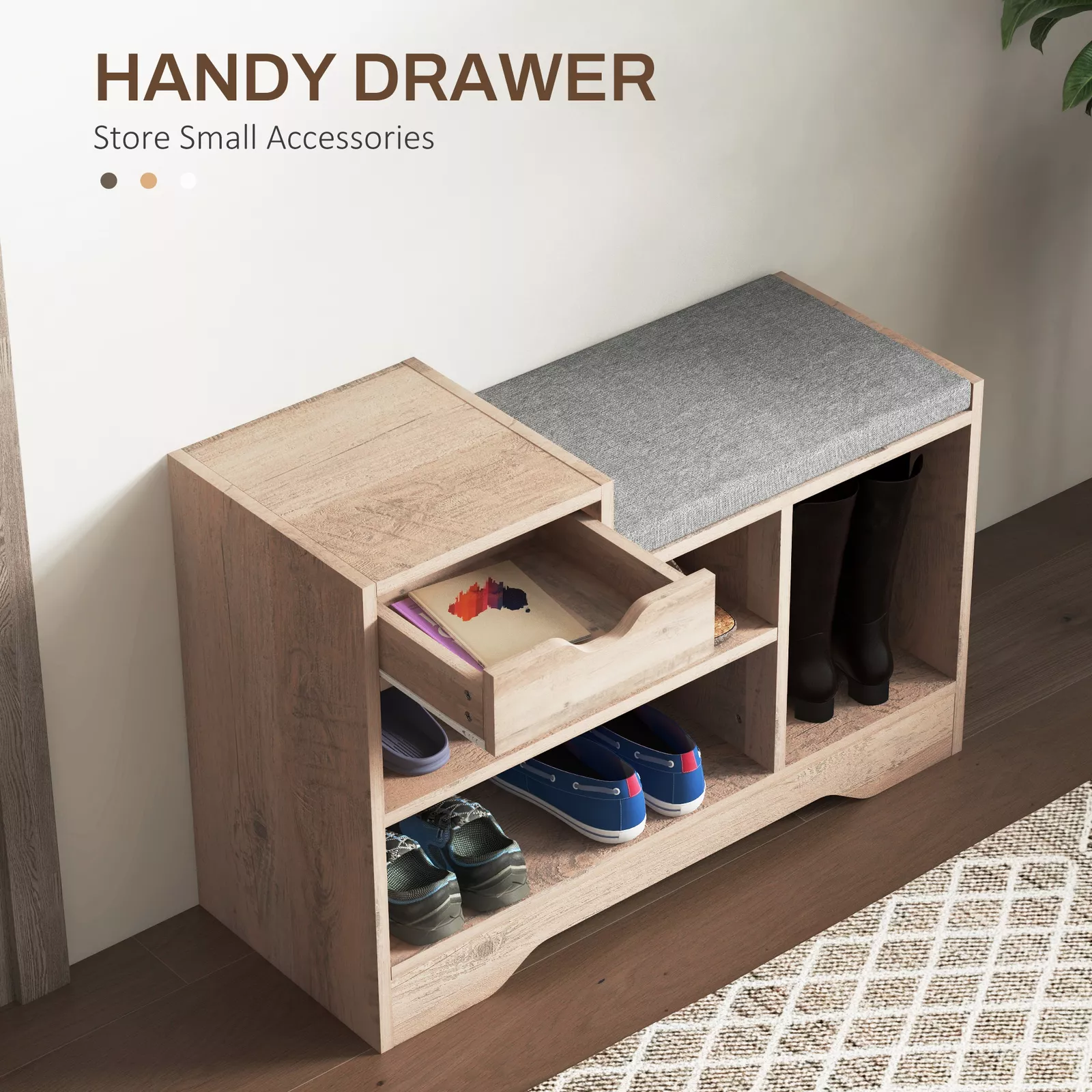 Vaughn Entryway Storage Bench - Image 4