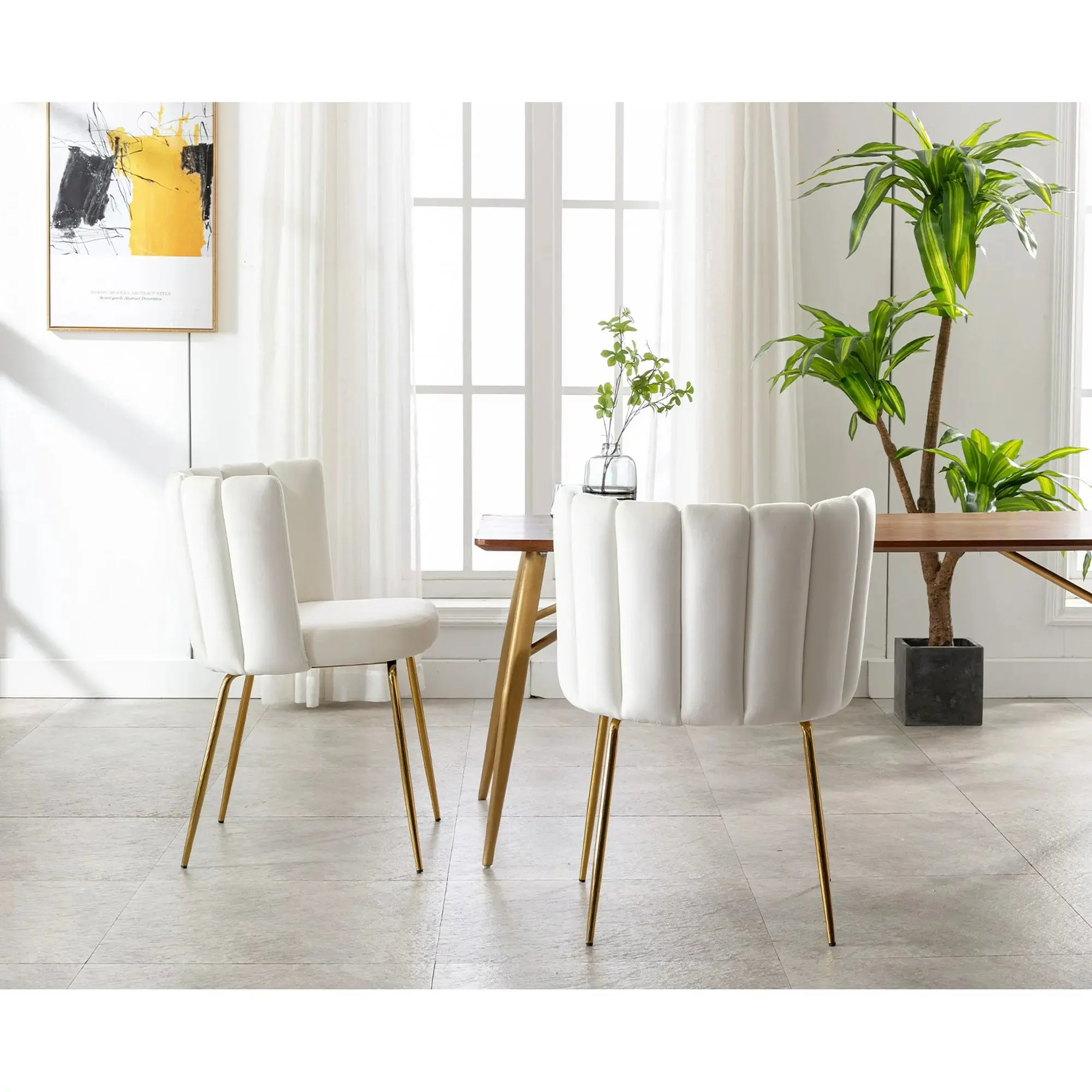 Waller Velvet Modern Dining Chair (Set of 2) - Image 2