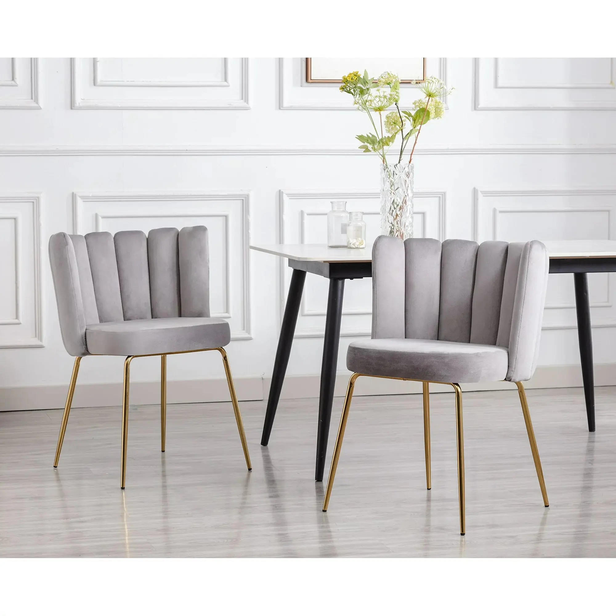 Waller Velvet Modern Dining Chair (Set of 2) - Image 6