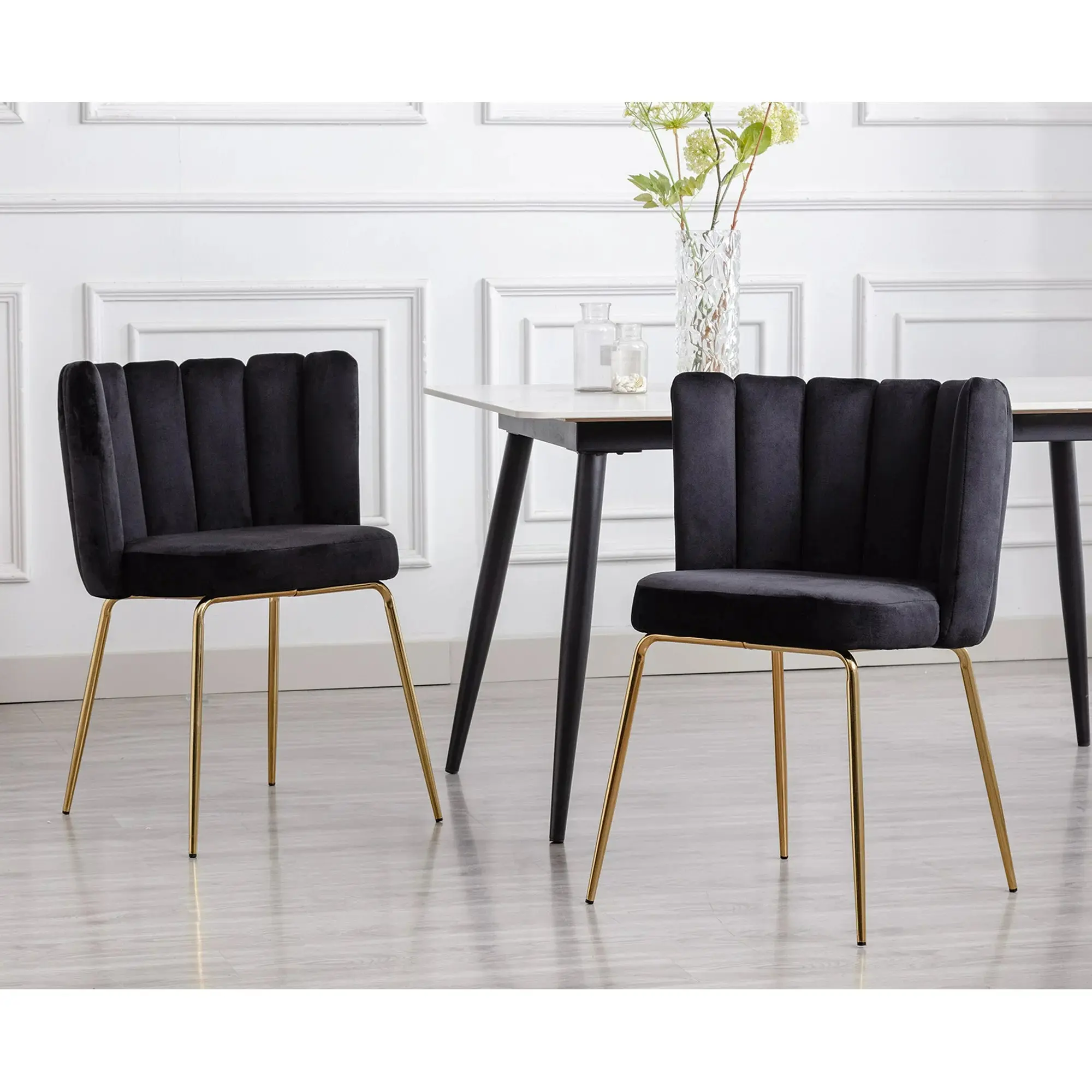 Waller Velvet Modern Dining Chair (Set of 2) - Image 7