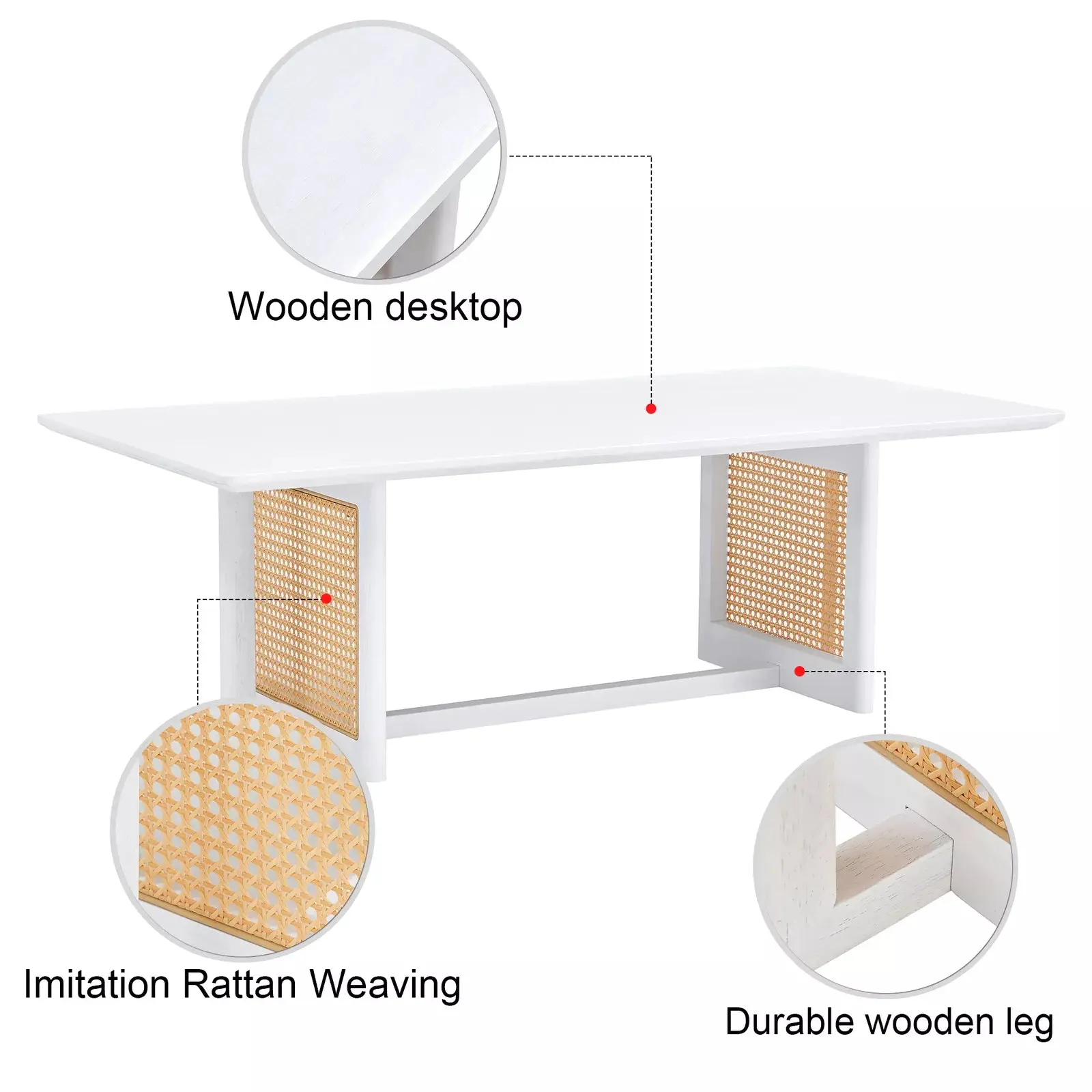 West Rattan Coffee Table - Image 6