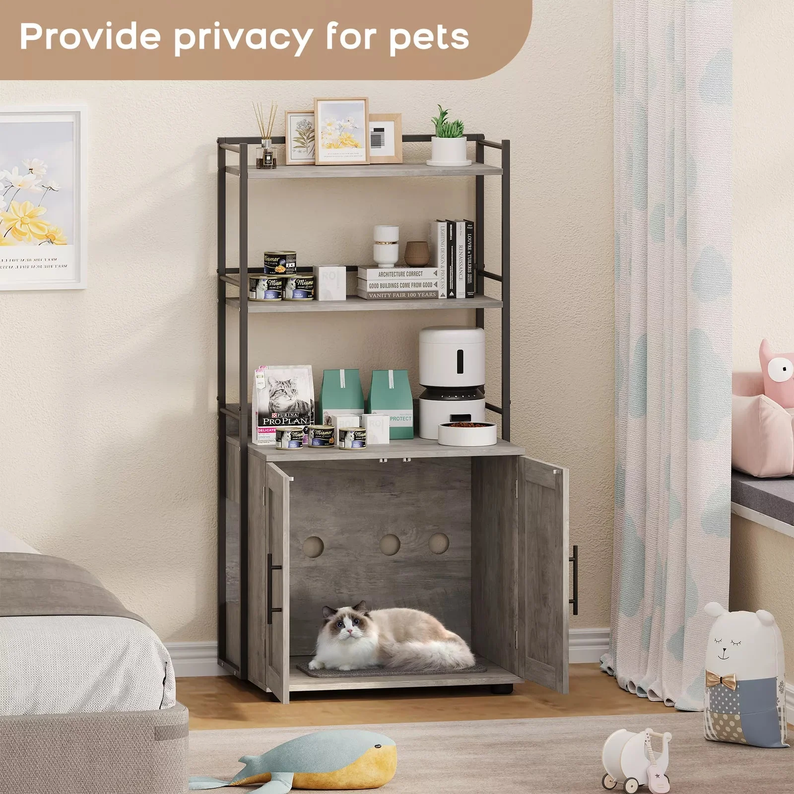 Wilma Cat Litter Box Enclosure Furniture - Image 3