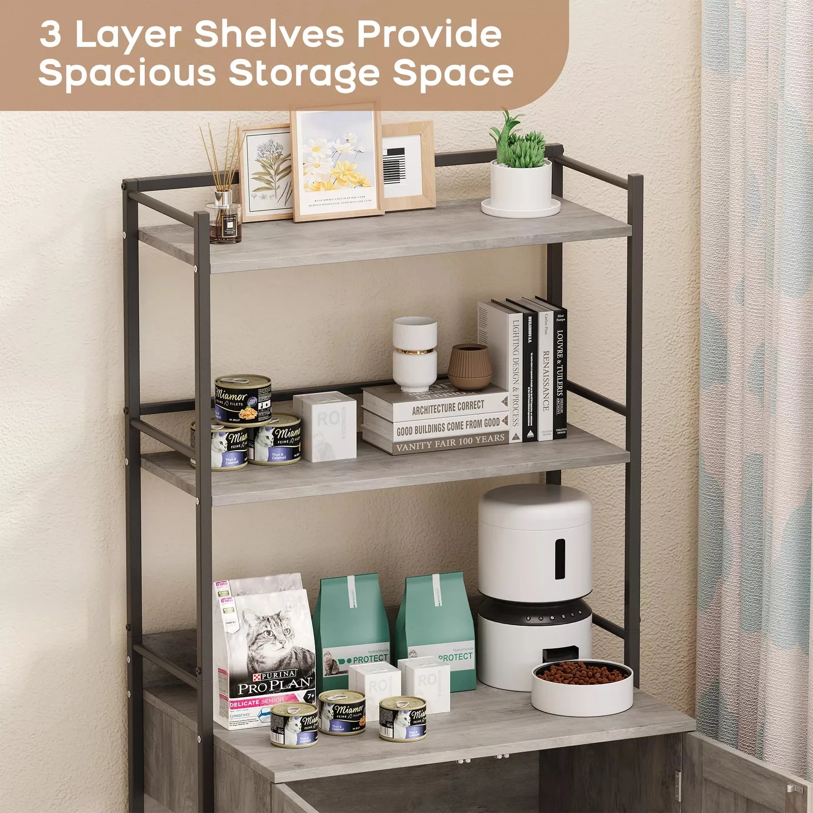 Wilma Cat Litter Box Enclosure Furniture - Image 4