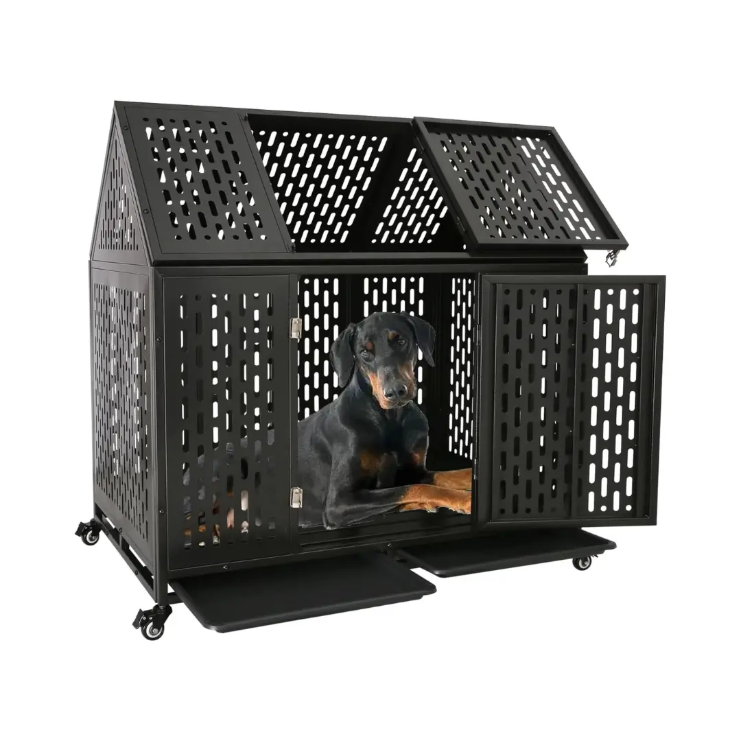 43.3" Wise Indestructible Heavy Duty Dog Crate - Image 2
