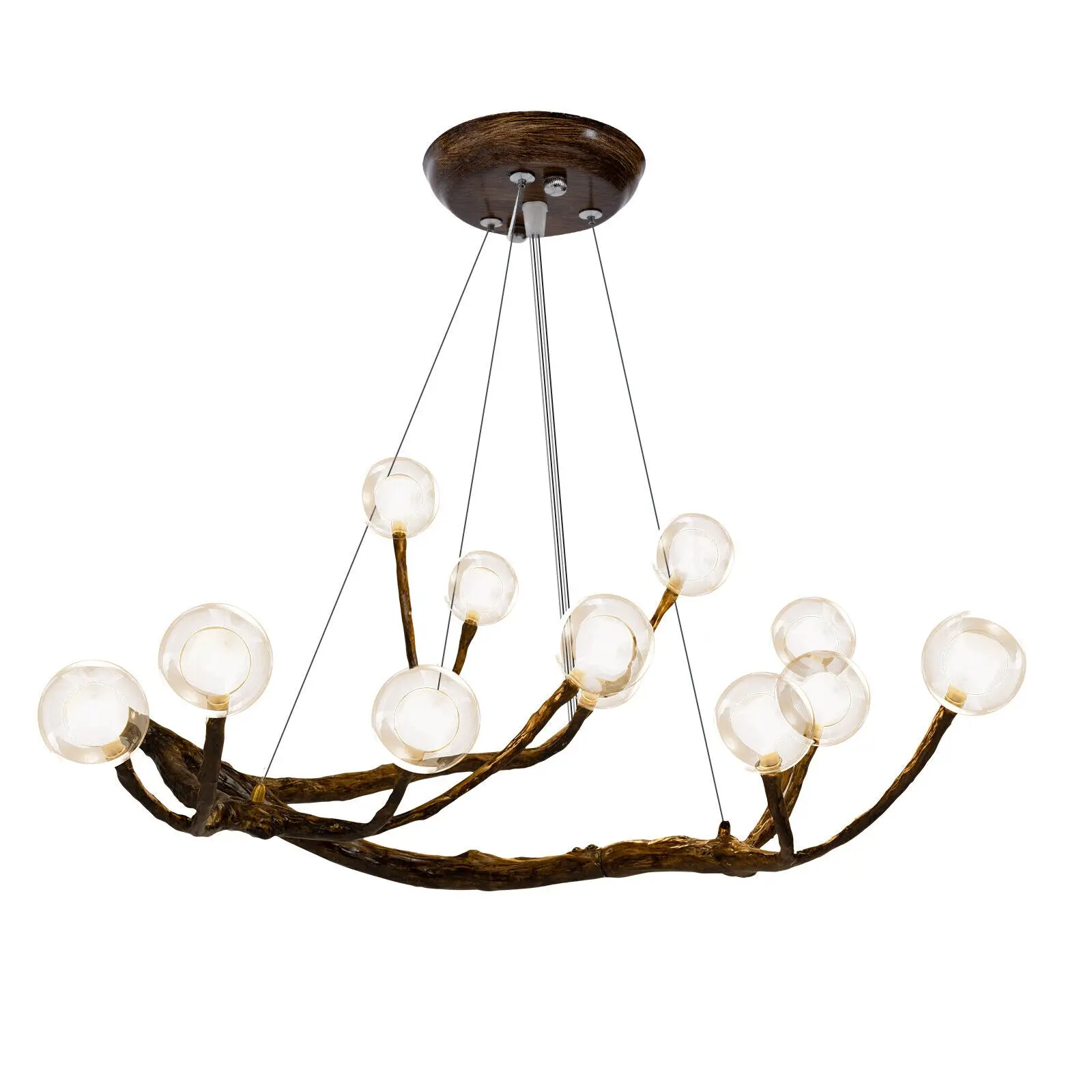 Wood Branch Bubble Dining Room Chandelier - Image 2