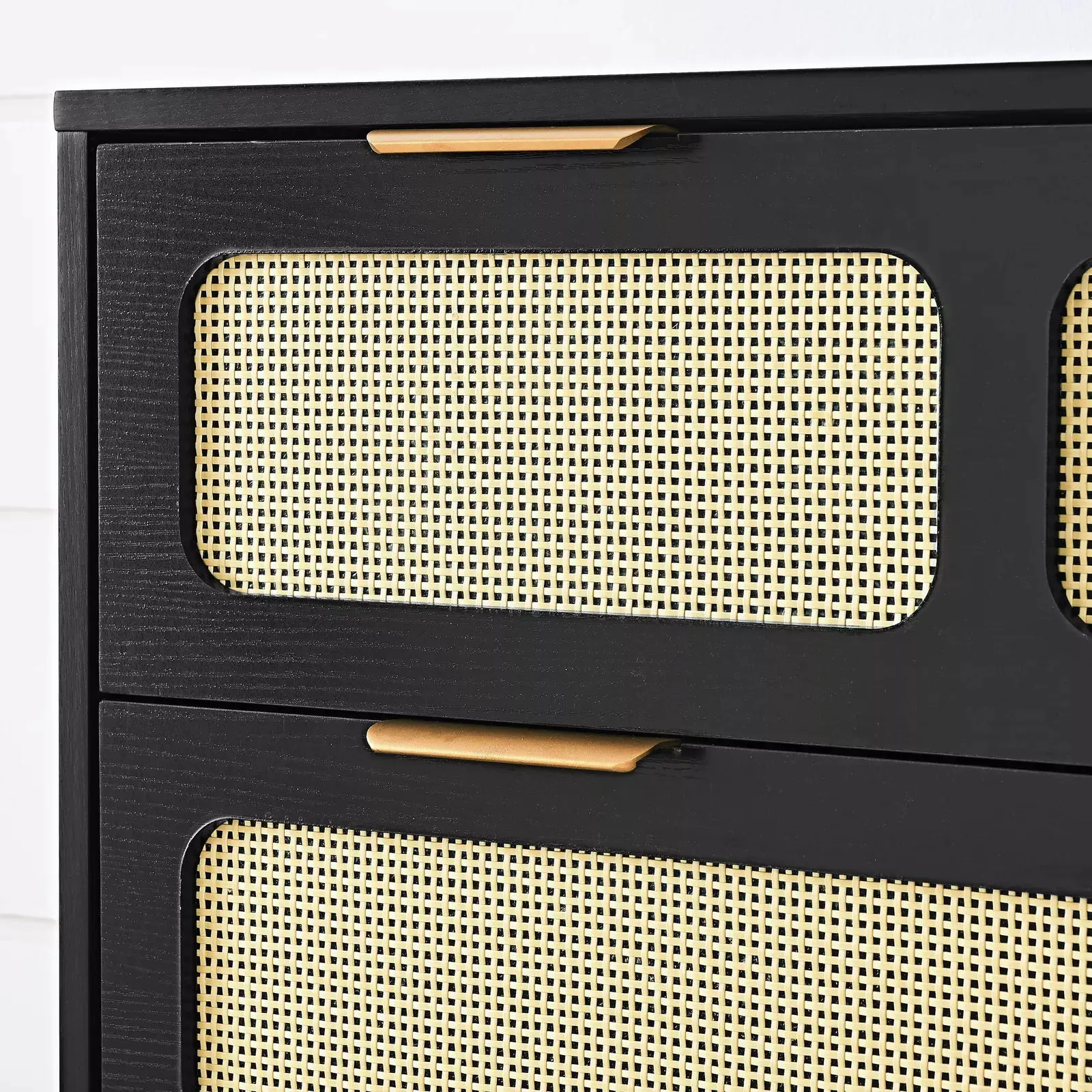 Zain Rattan Black Small 3 Drawer Chest Dresser - Image 6